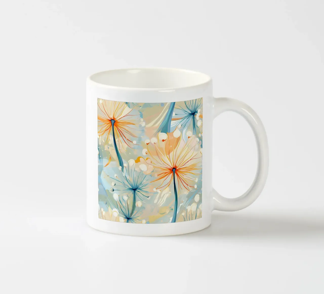 Eleganter Löwenzahn Keramik Tasse von Botanical Pattern House