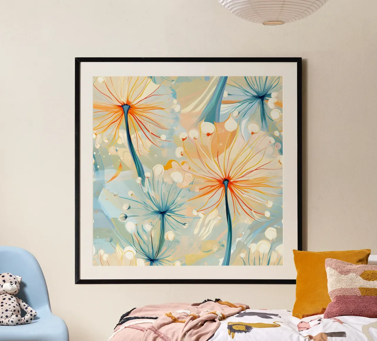 Elegant Dandelions poster by Botanical Pattern House
