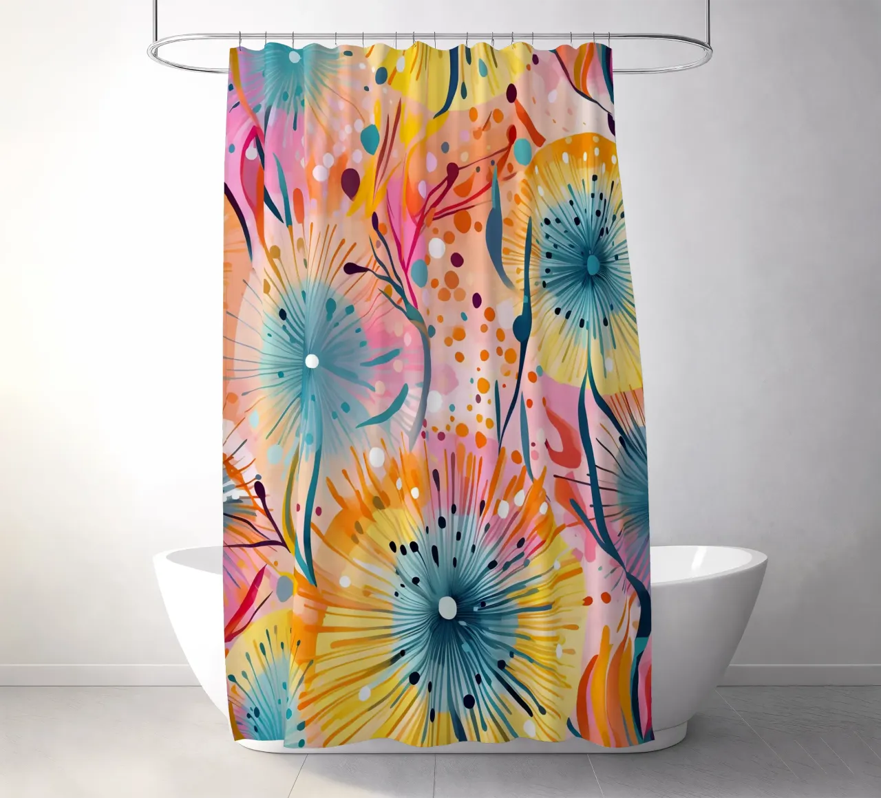 Pissenlits Candy Bloom rideau de douche de Botanical Pattern House