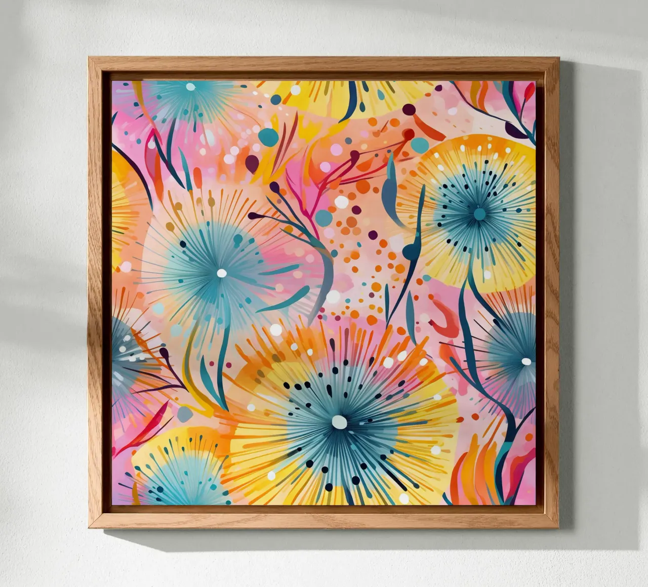 Denti di leone in fiore alluminio dibond da Botanical Pattern House