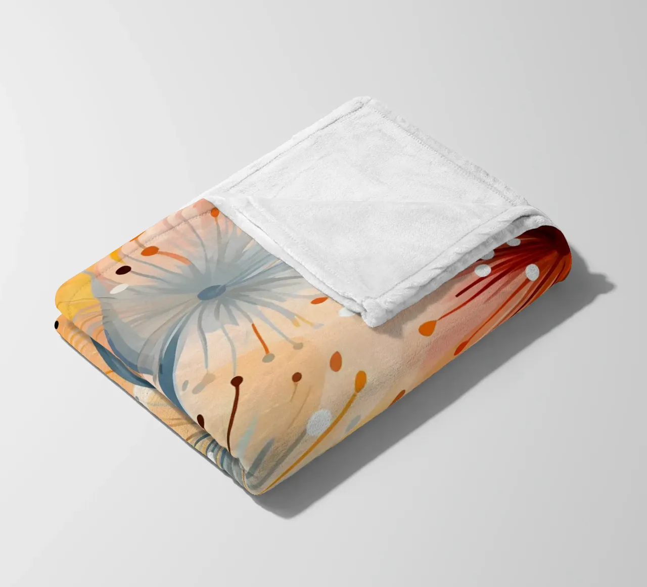 Denti di leone in fiore coperta in pile da Botanical Pattern House