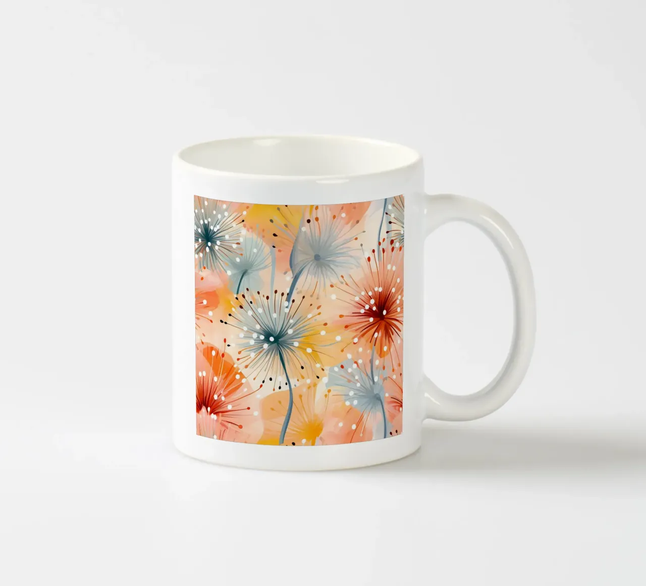 Denti di leone in fiore tazza in ceramica da Botanical Pattern House