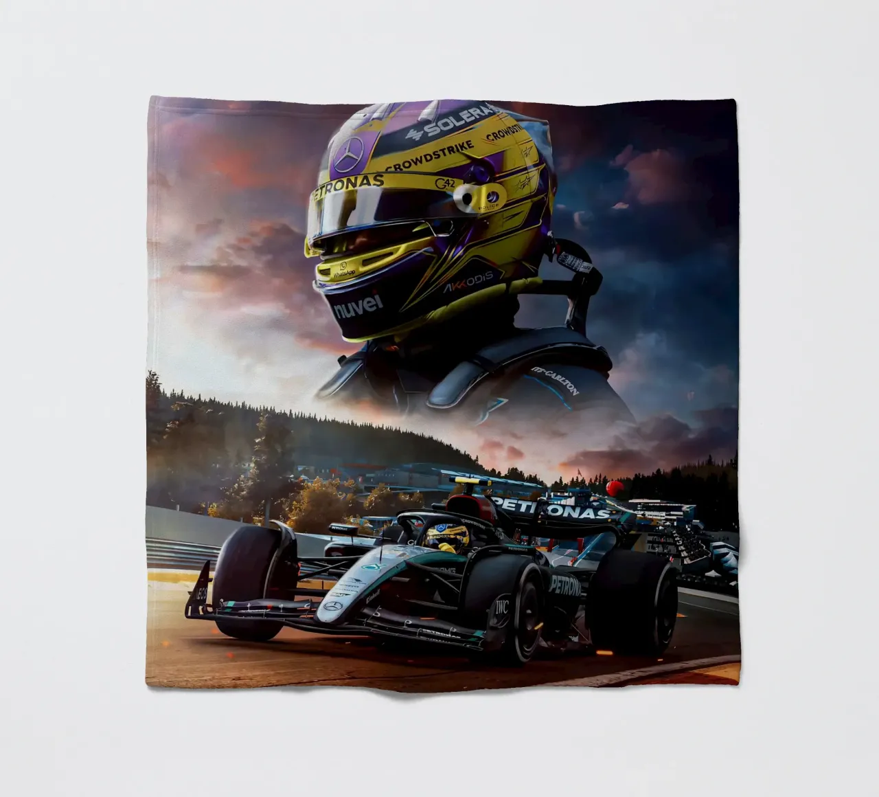 Lewis Hamilton coperta in pile da Agus Creative