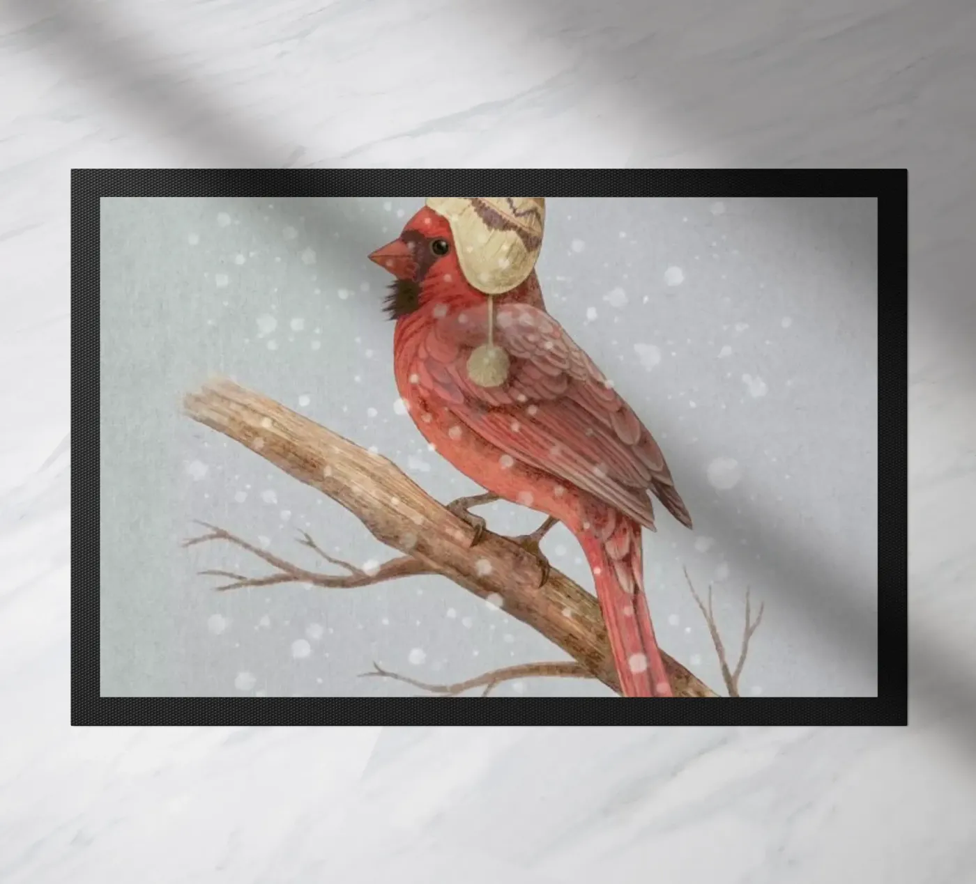 First snow doormat by Terry Fan