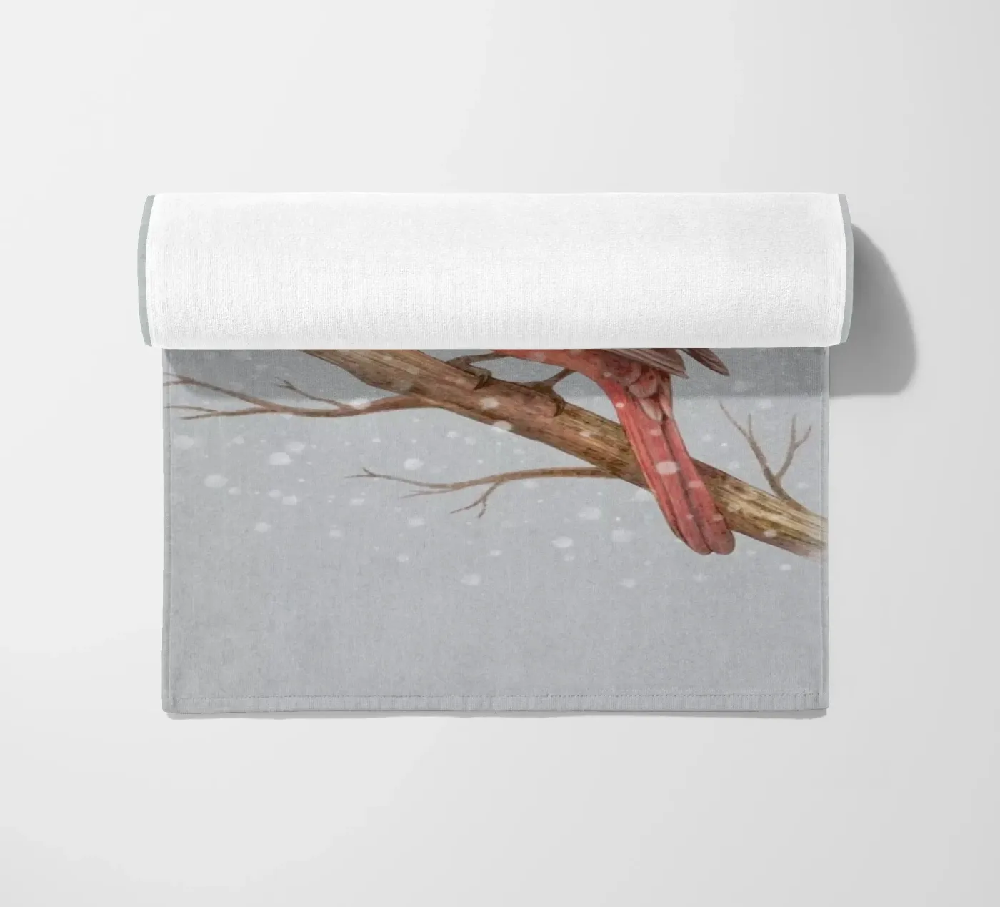 First snow beach towel by Terry Fan