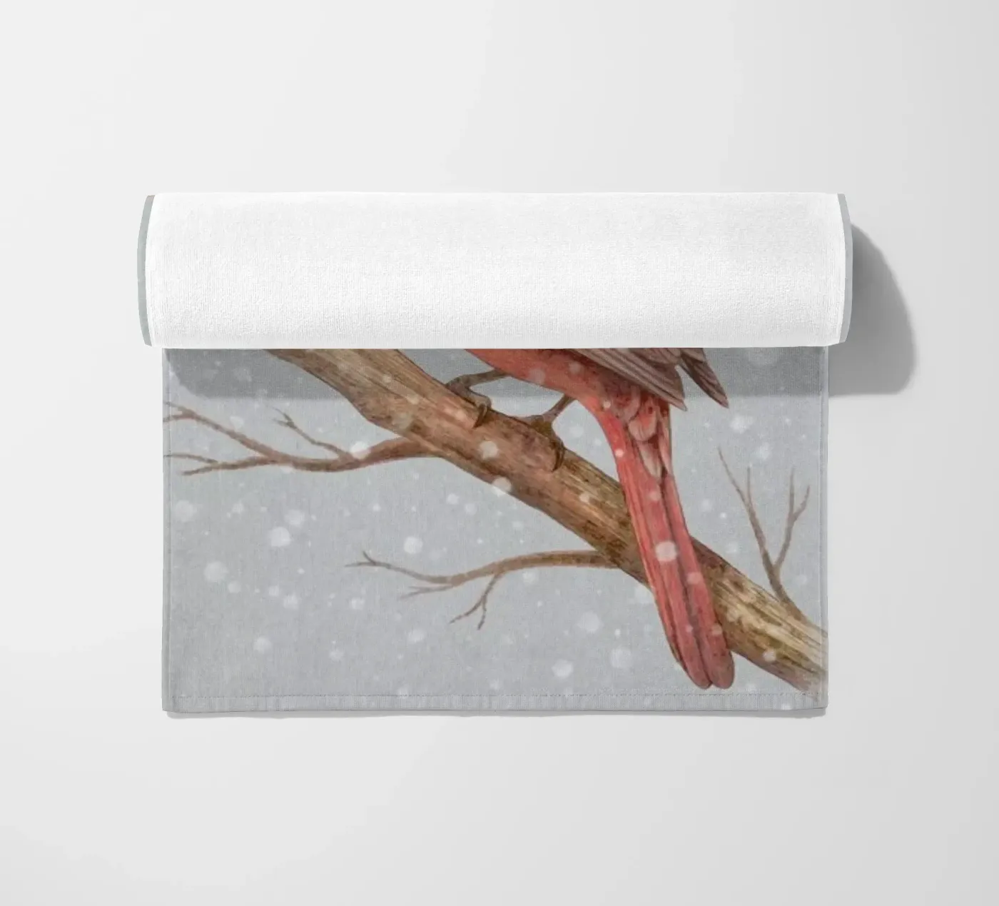 First snow beach towel by Terry Fan