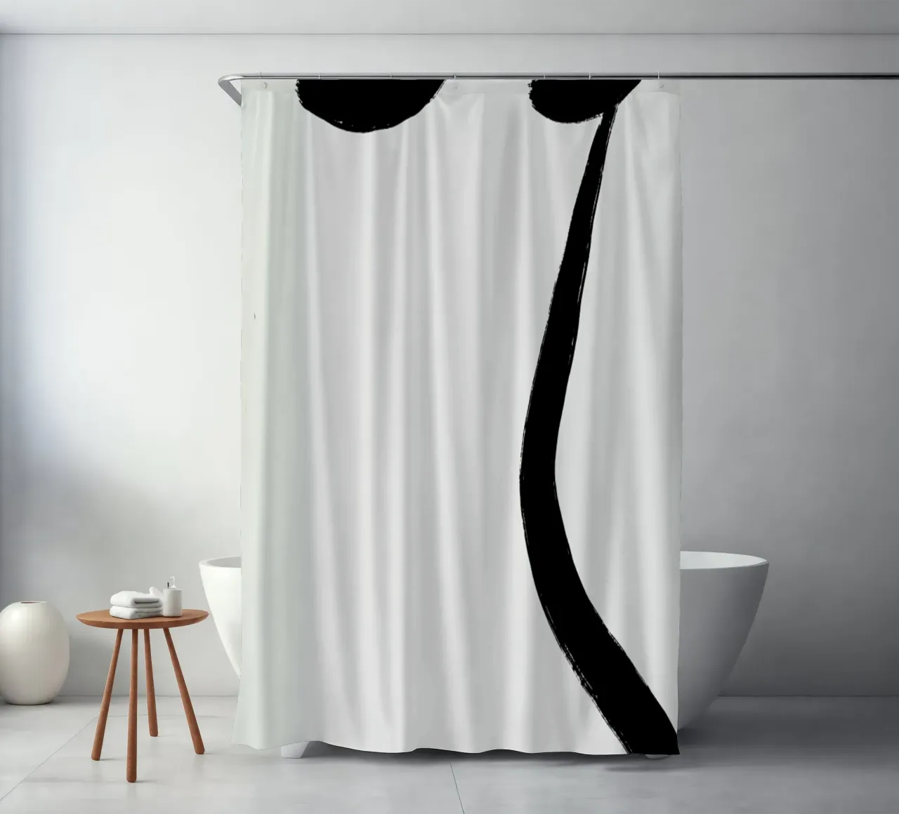 Curve 2 tenda da doccia da Graphite