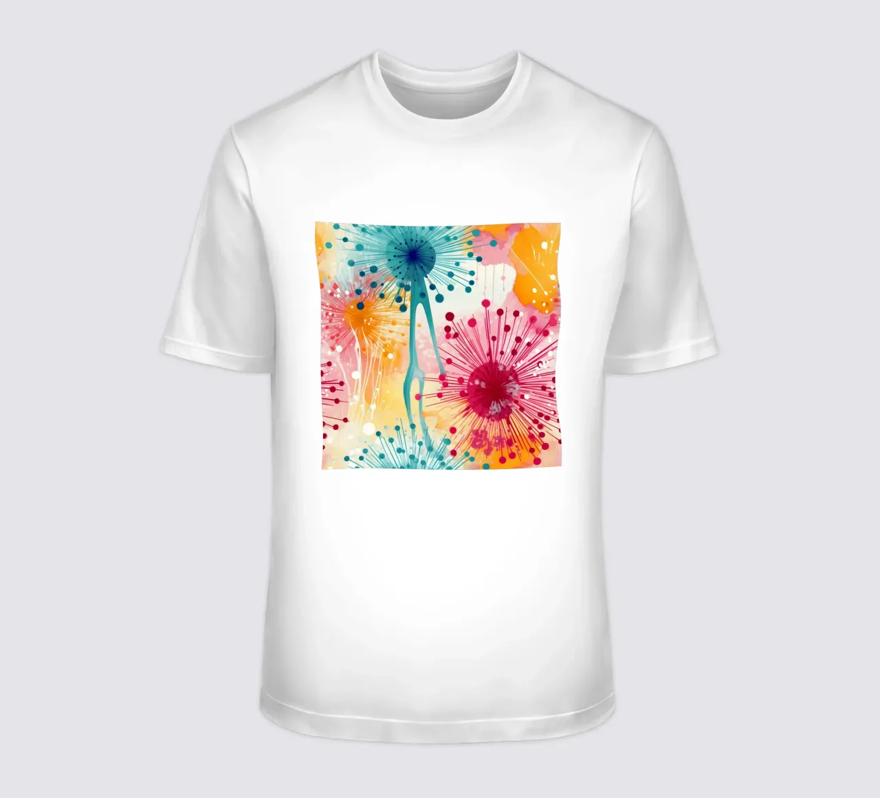 Denti di leone in fiore t-shirt da Botanical Pattern House