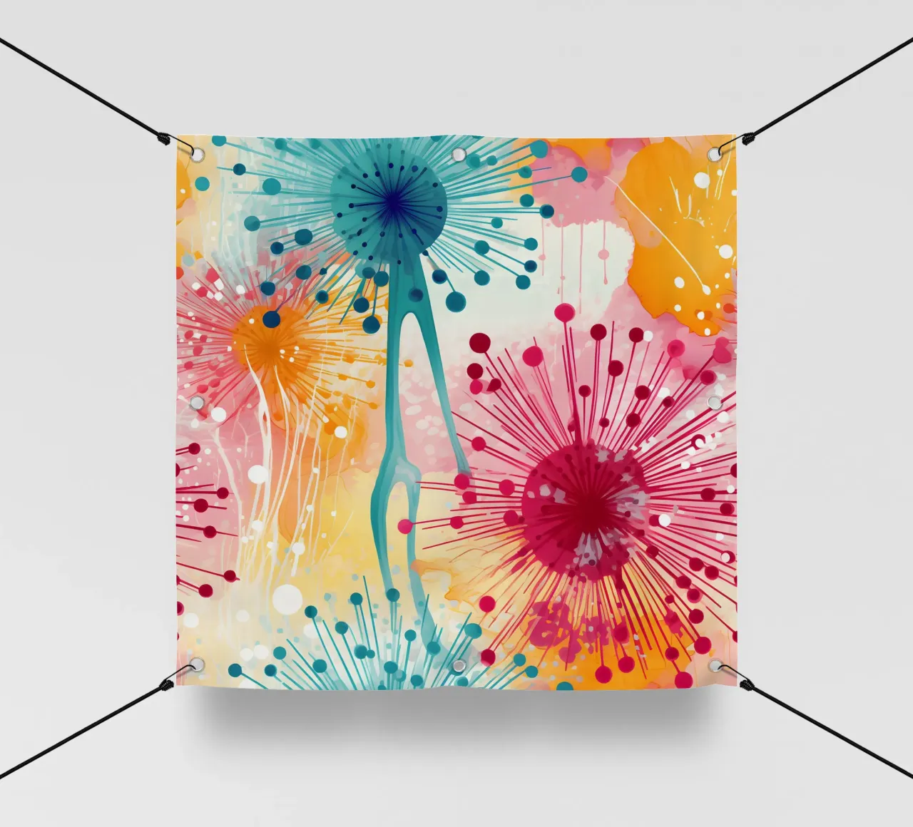 Denti di leone in fiore telo in pvc da Botanical Pattern House