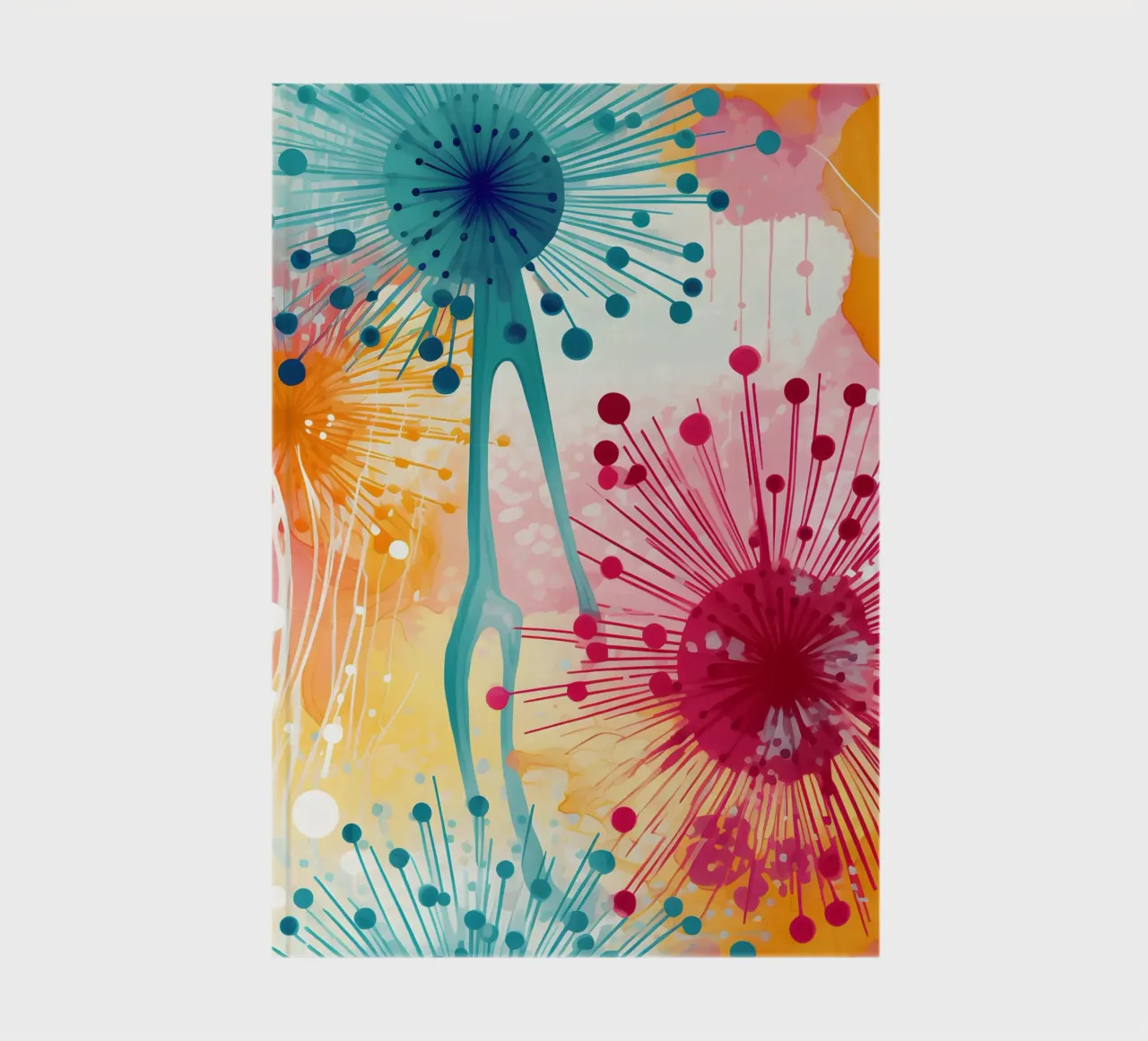 Candy Bloom Dandelions notebook by Botanical Pattern House