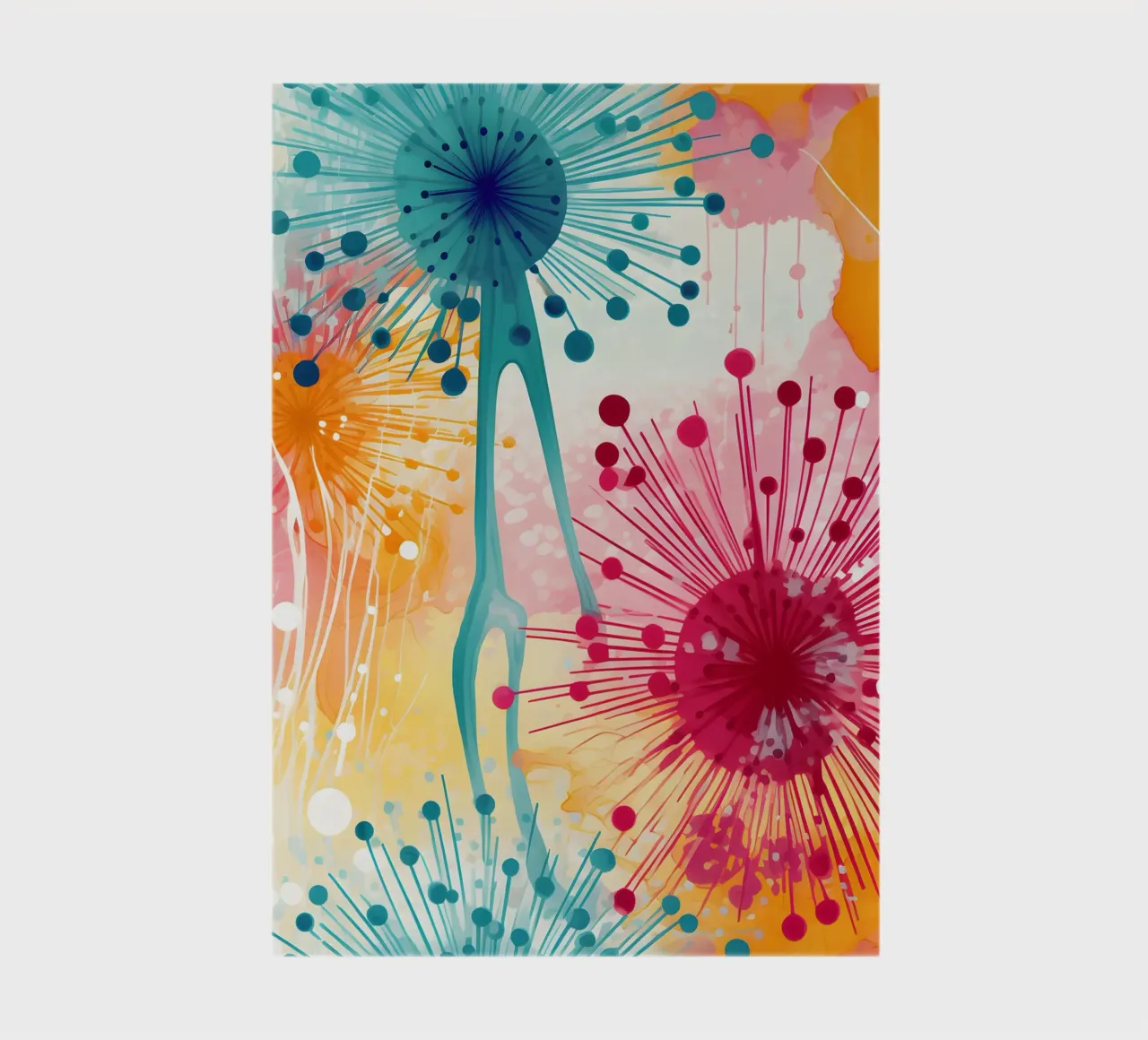 Candy Bloom Dandelions notebook by Botanical Pattern House
