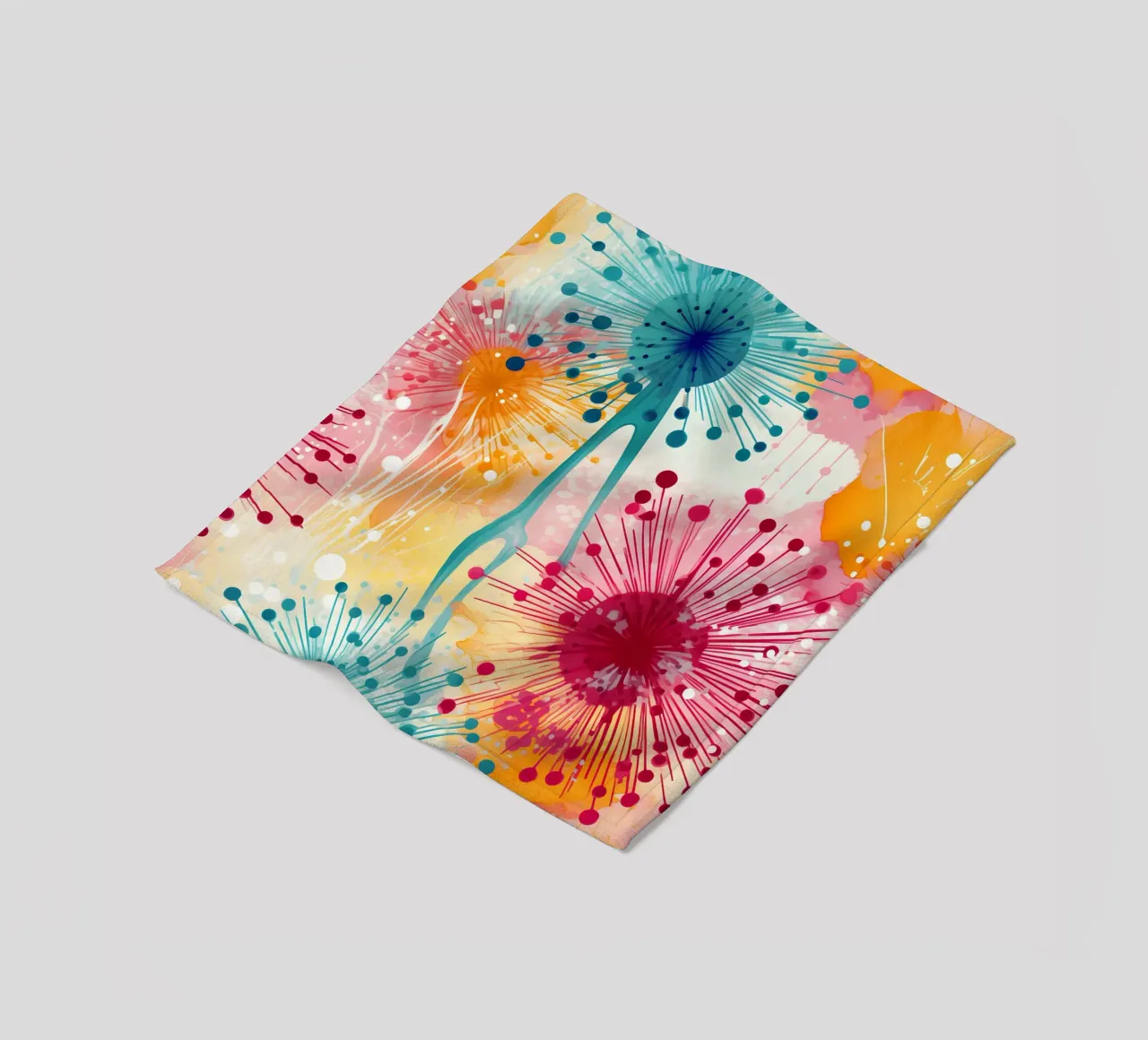Denti di leone in fiore coperta in pile da Botanical Pattern House