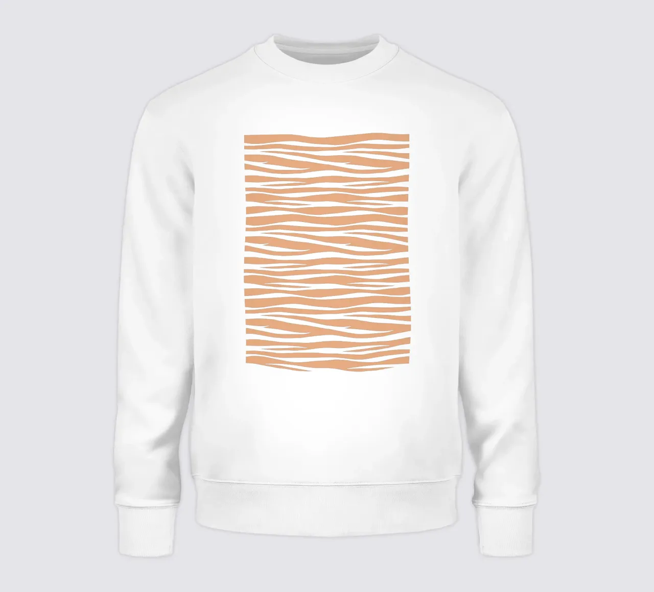 Zebra Print Toffee Caramel sweatshirt by SilverPegasus