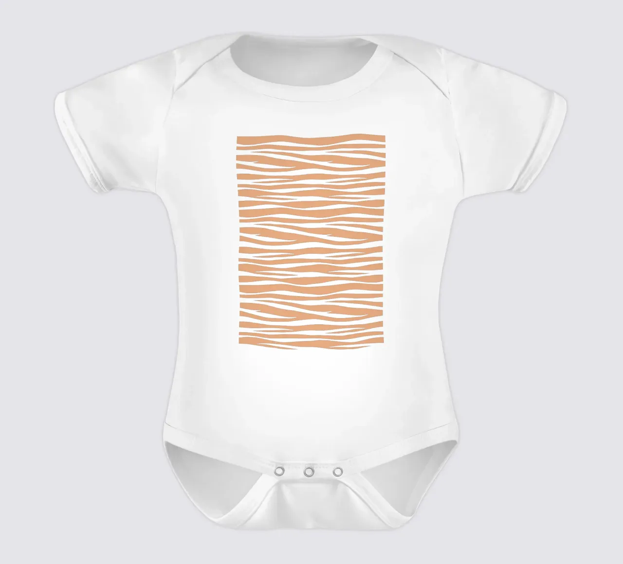Toffee karamel met zebraprint babyrompertje korte mouwen van SilverPegasus