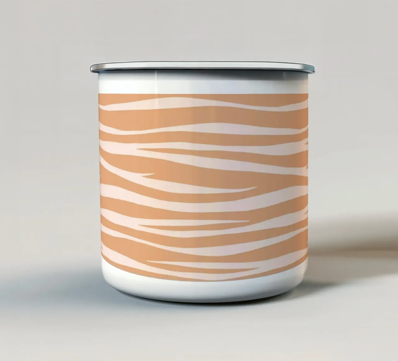 Toffee karamel met zebraprint emaille mok van SilverPegasus