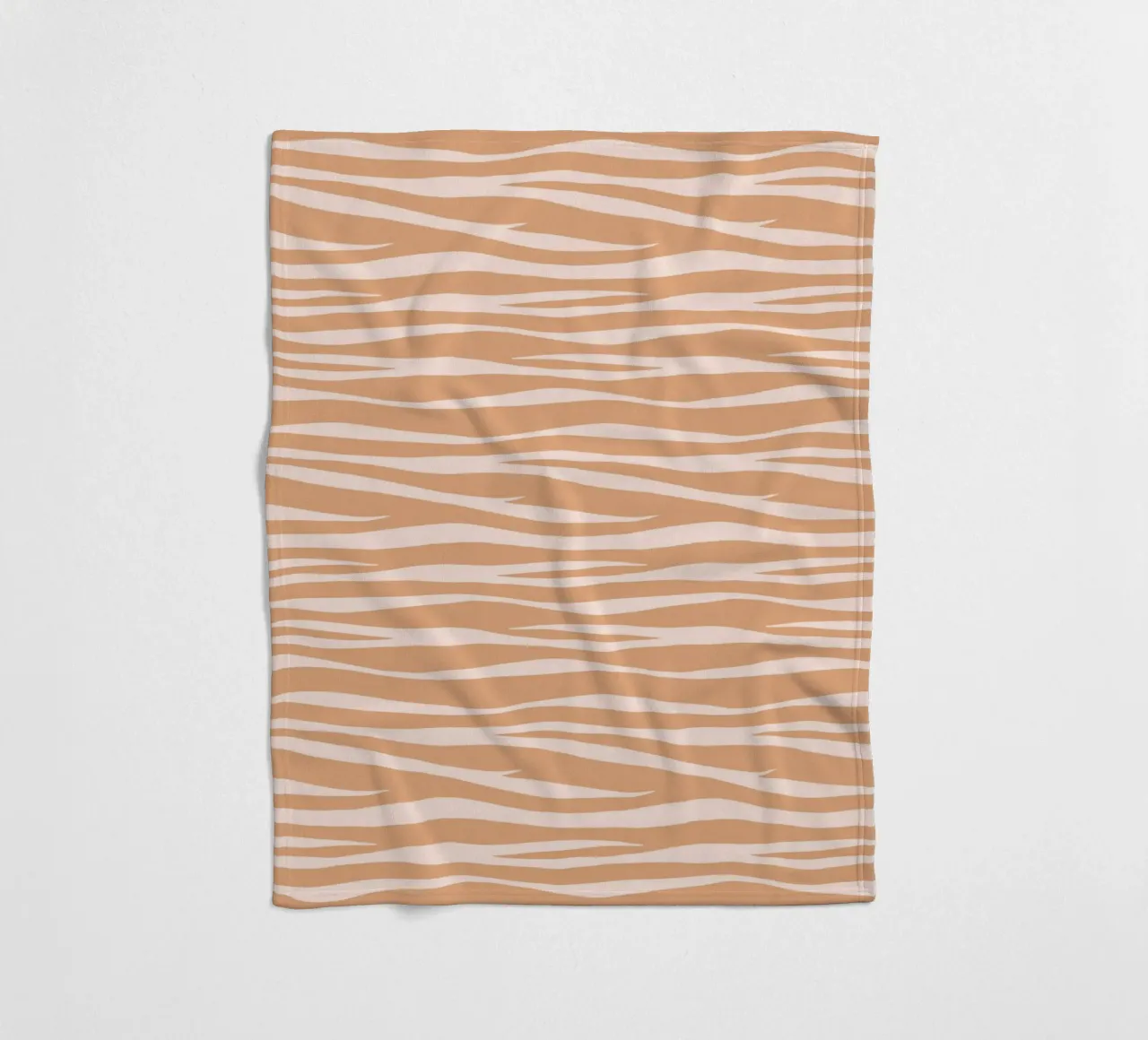 Zebra Print Toffee Caramel fleece blanket by SilverPegasus