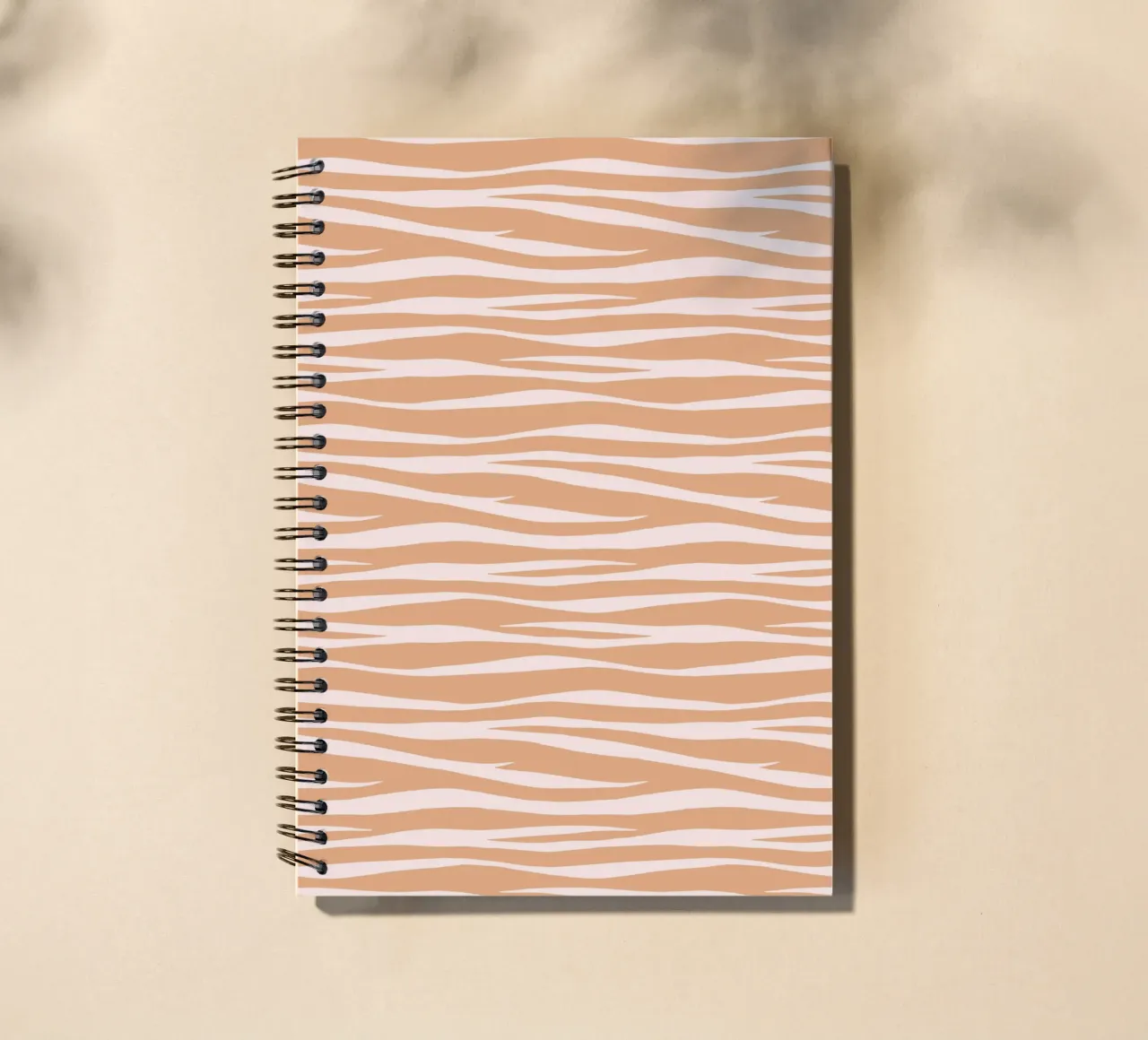 Zebra Print Toffee Caramel spiral notebook by SilverPegasus