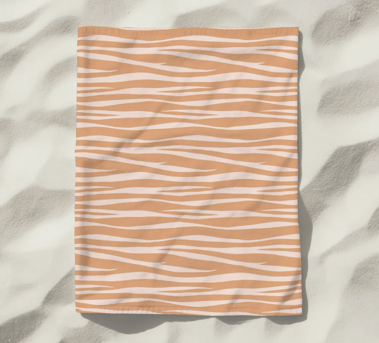 Zebra Print Toffee Caramel beach towel by SilverPegasus