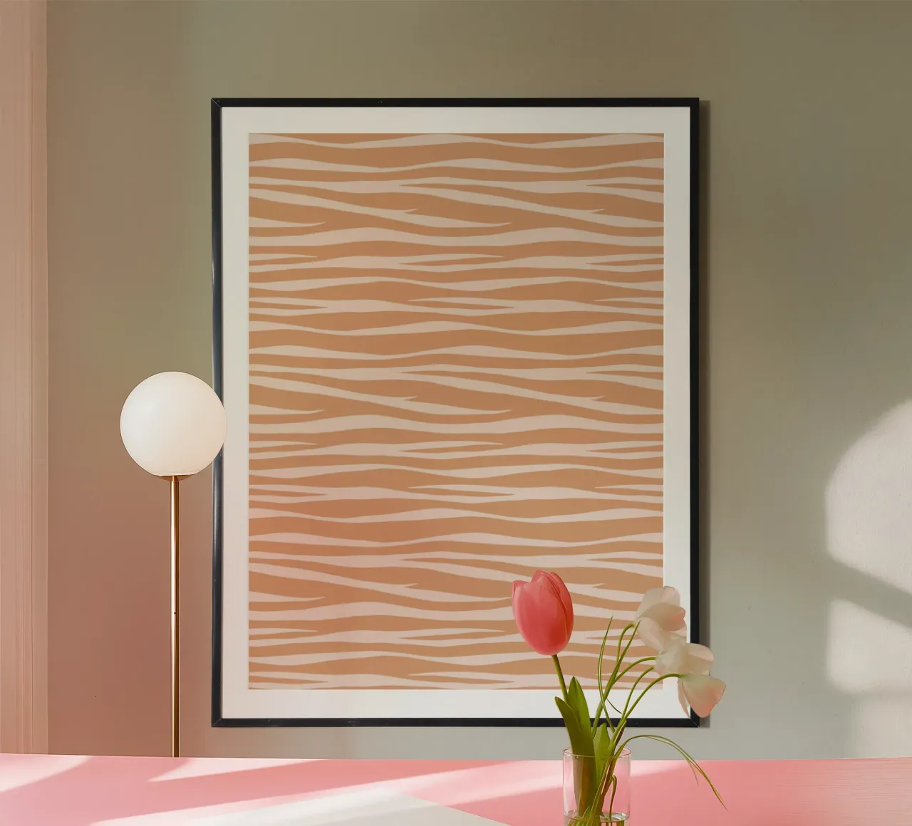 Zebramuster Toffee Karamell Poster von SilverPegasus