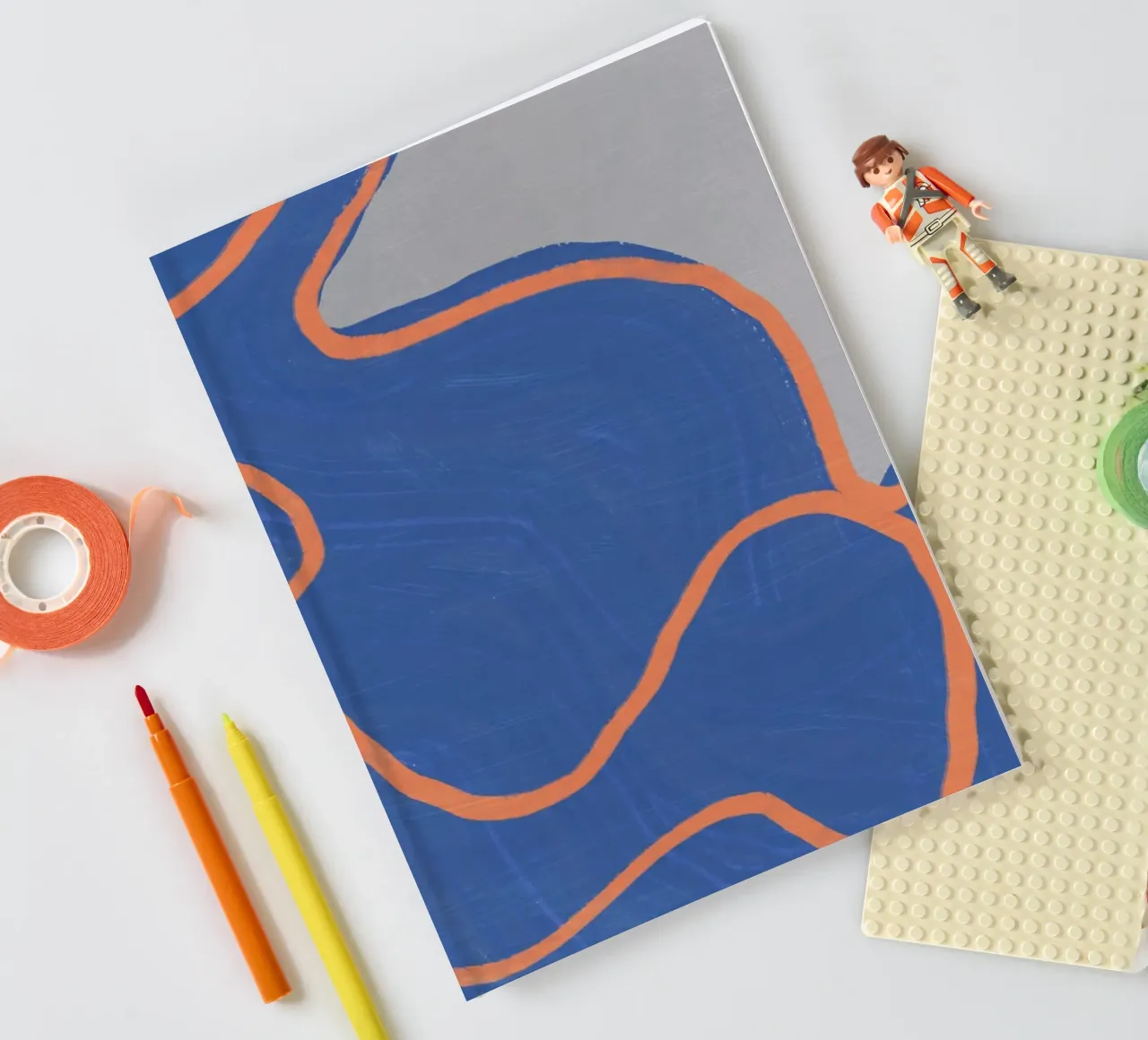 Large abstract - Color flow notebook by Little Dean