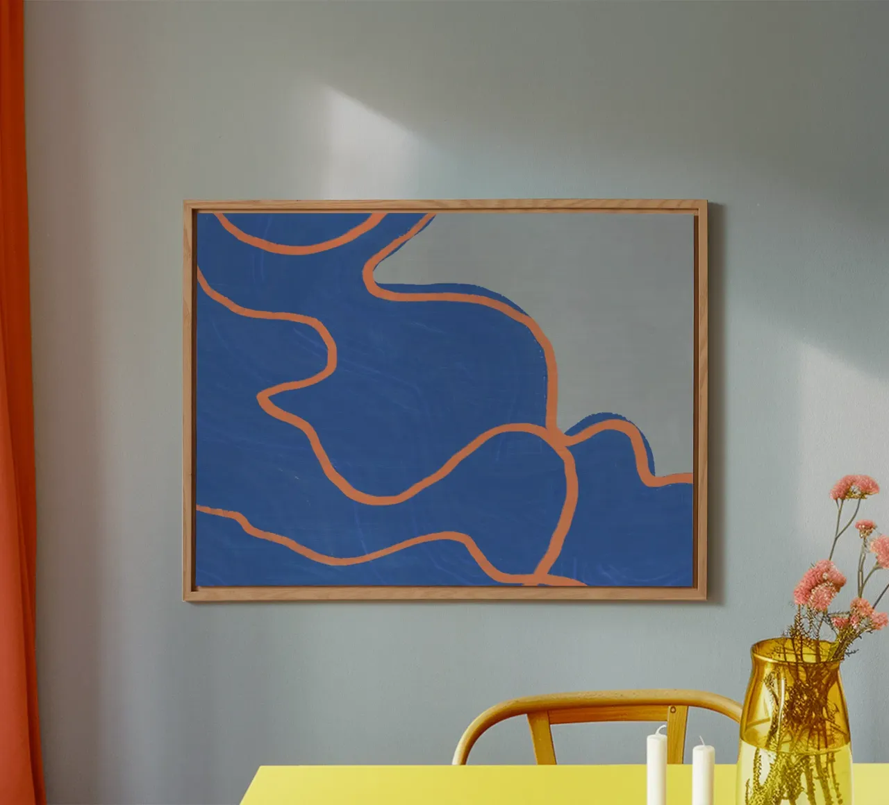 Large abstract - Color flow alu-dibond by Little Dean
