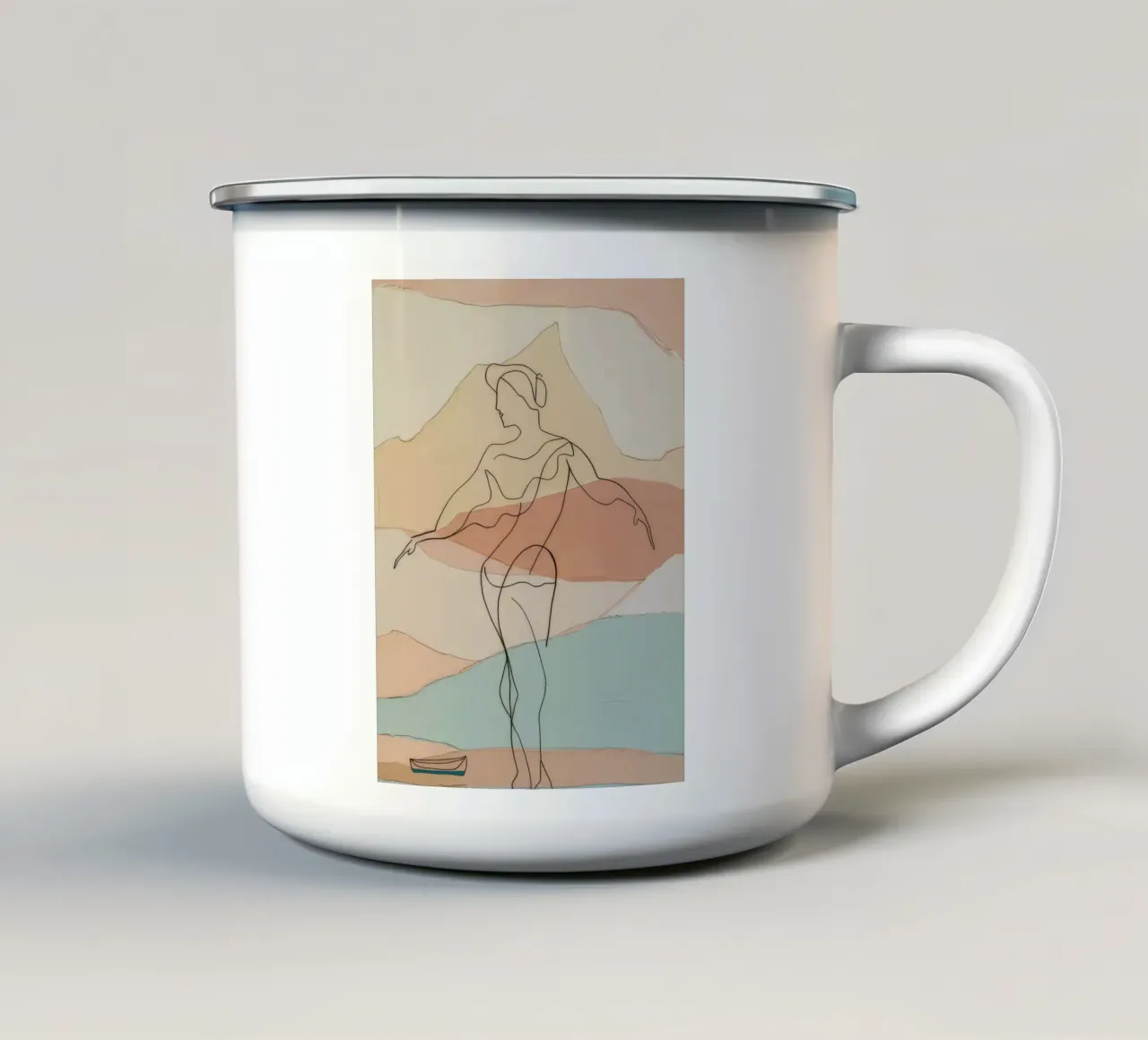 Silhouette aggraziata tazza in smalto da Crimson Whisper