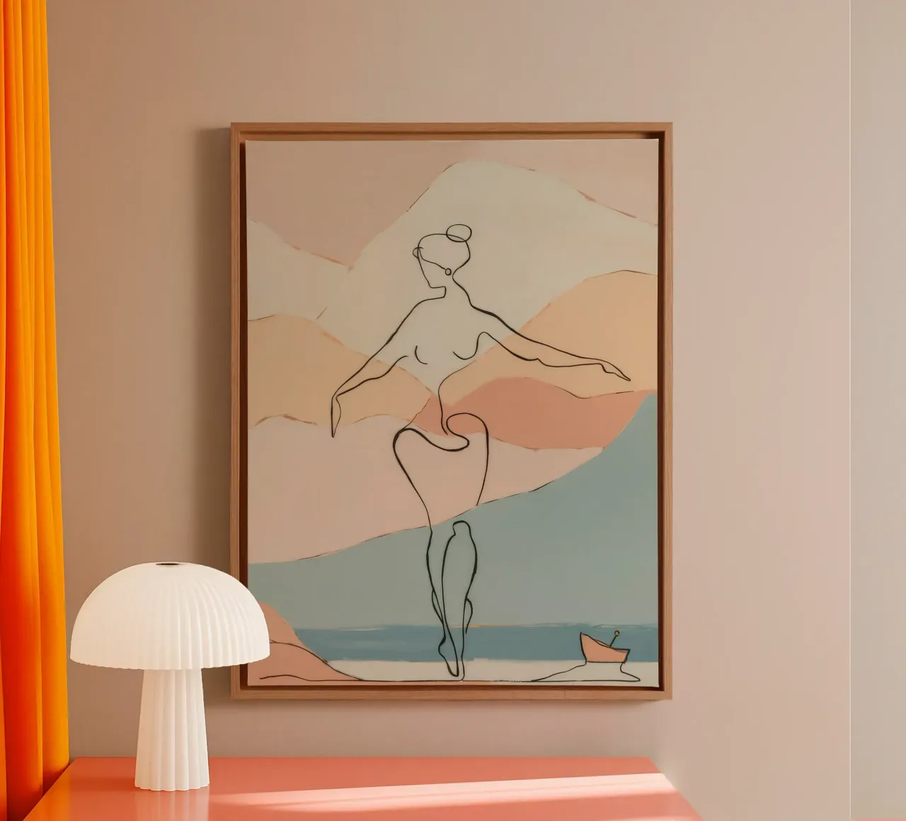 L'élégance d'une danse posée toile avec Caisse américaine de Crimson Whisper