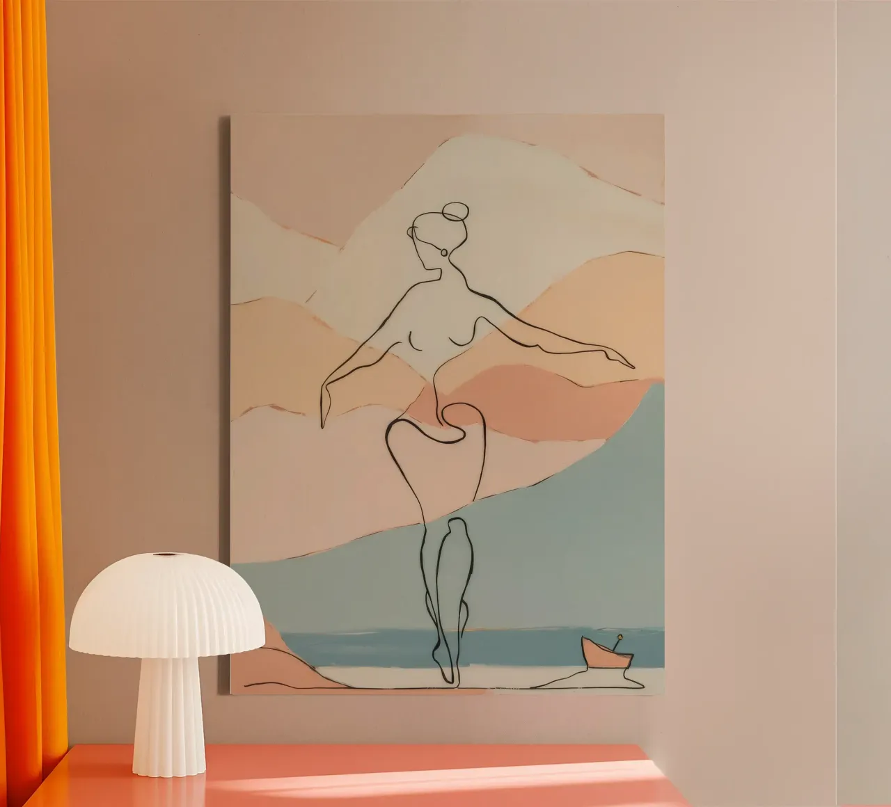 L'élégance d'une danse posée toile avec Caisse américaine de Crimson Whisper