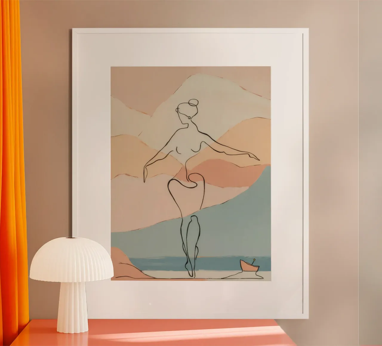 L'élégance d'une danse posée poster avec cadre en plastique de Crimson Whisper