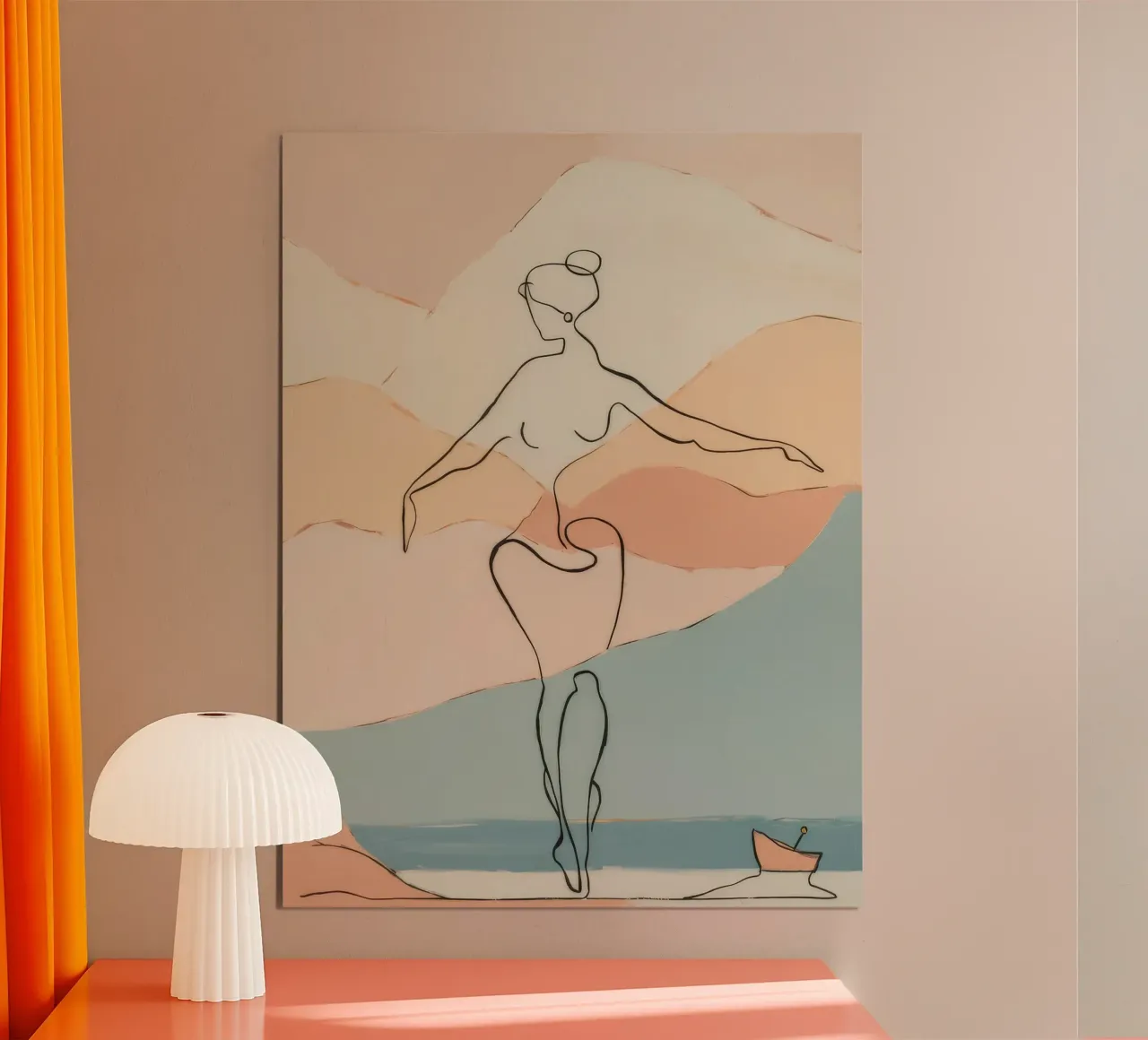 L'élégance d'une danse posée poster avec cadre en plastique de Crimson Whisper