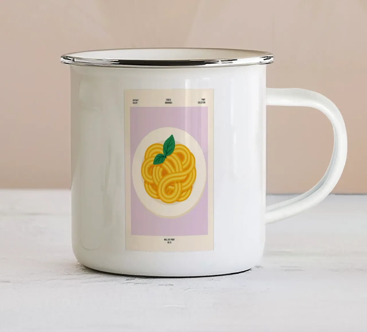 Spaghetti Memories – No. 01 tazza in smalto da Studio Mooodz
