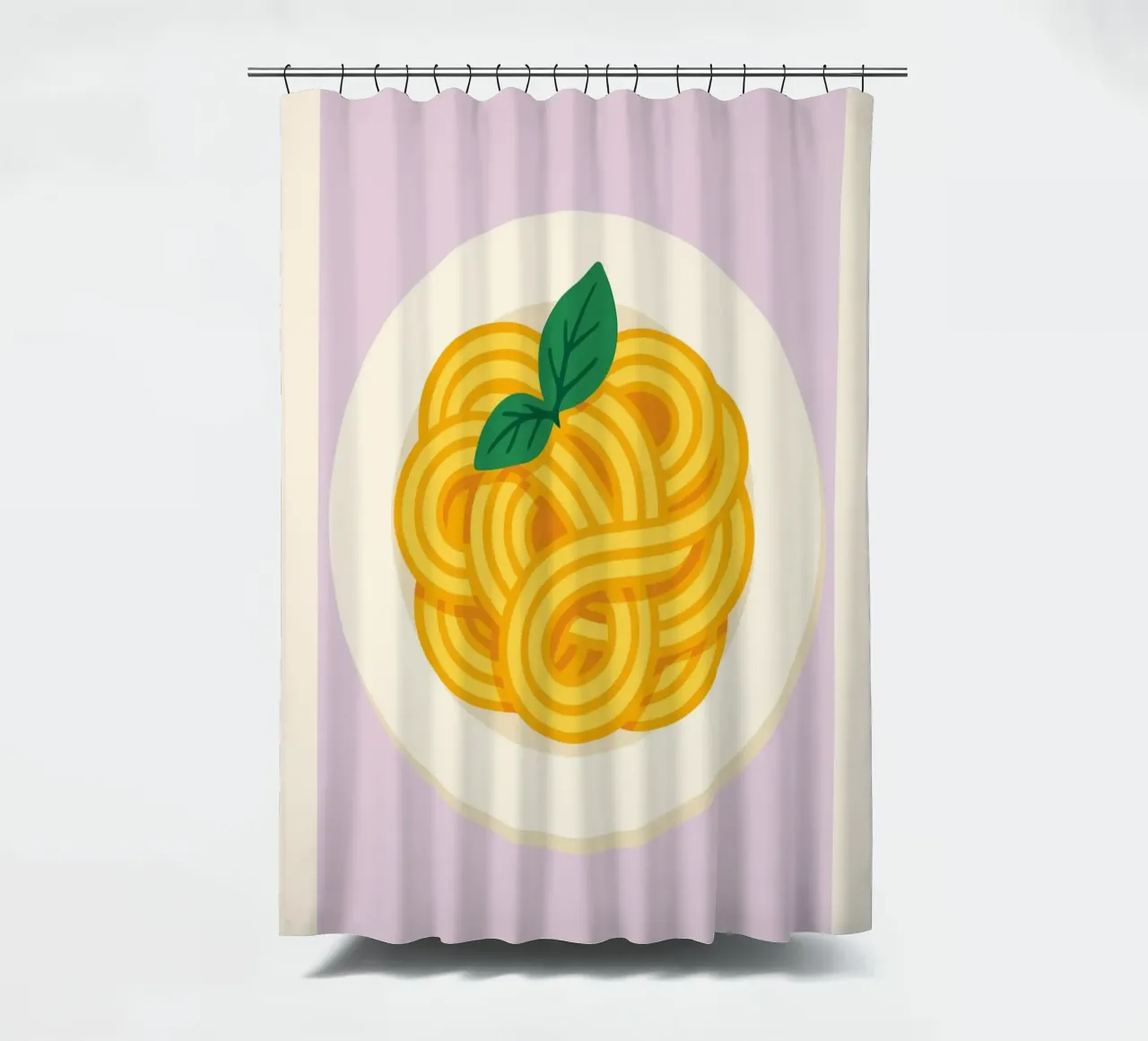Spaghetti Memories – No. 01 shower curtain by Studio Mooodz