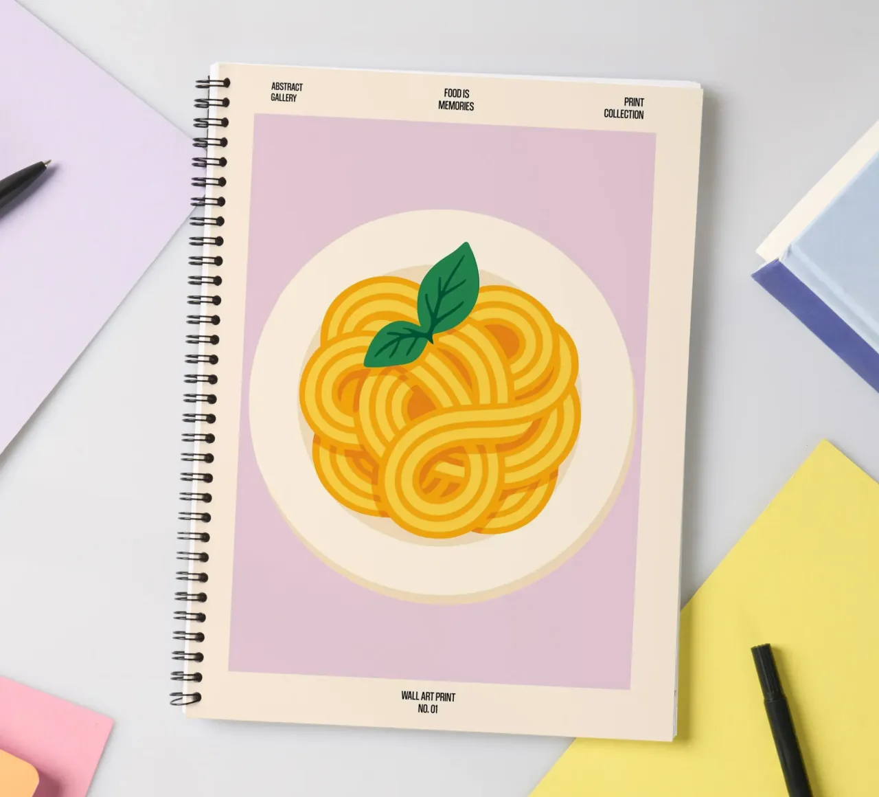 Spaghetti Memories – No. 01 spiral notebook by Studio Mooodz