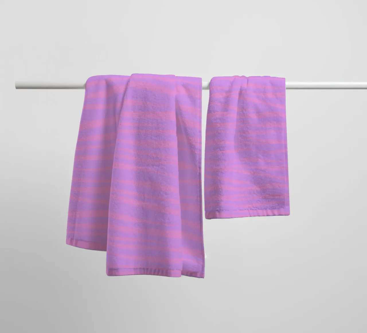 Zebra Print Lavender Sunset towel by SilverPegasus