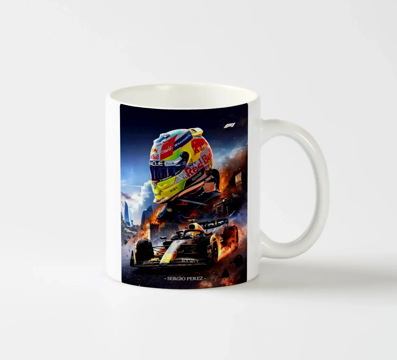 Sergio Perez tazza in ceramica da Agus Creative