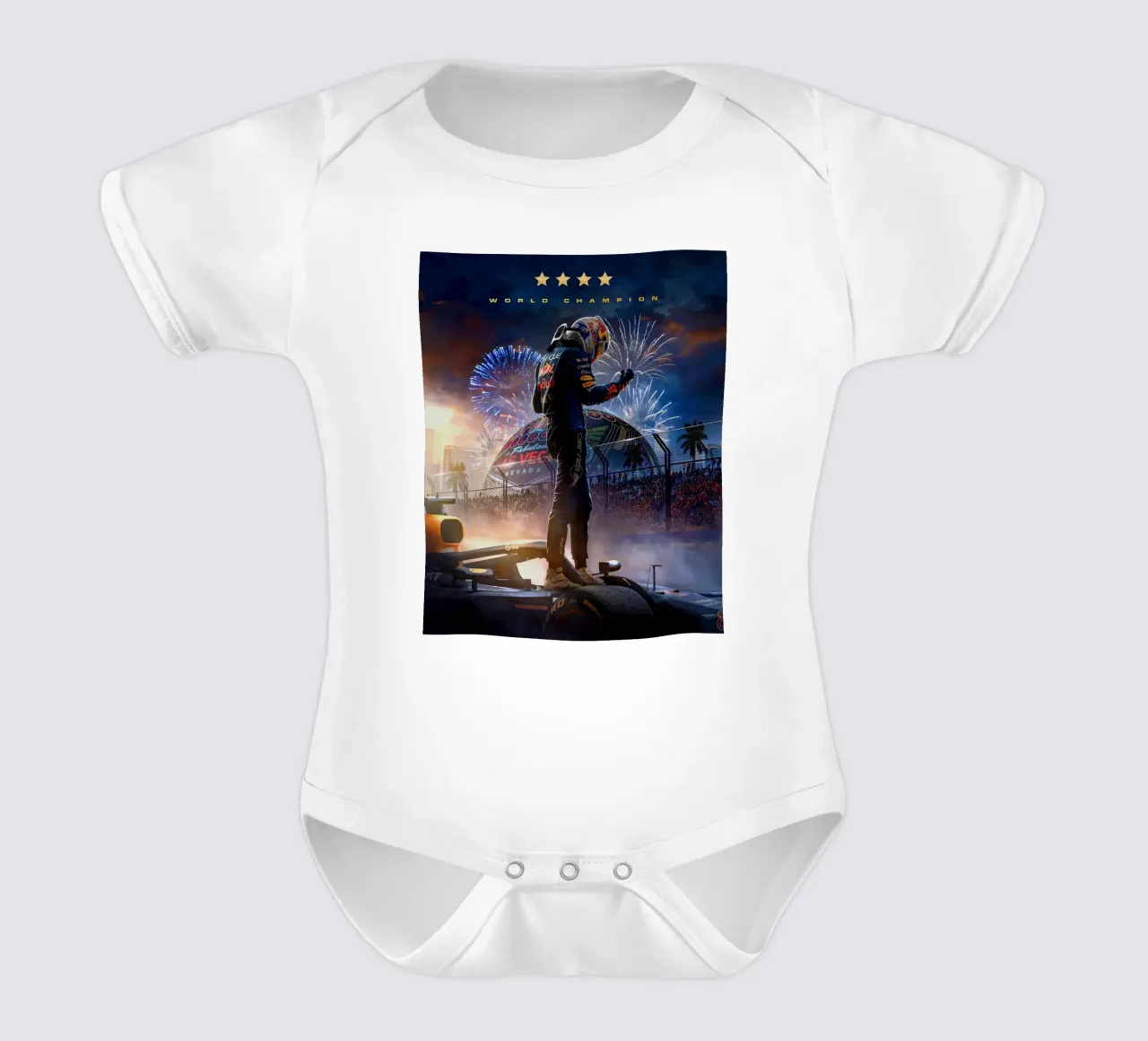 Max Verstappen short-sleeve baby romper by Agus Creative