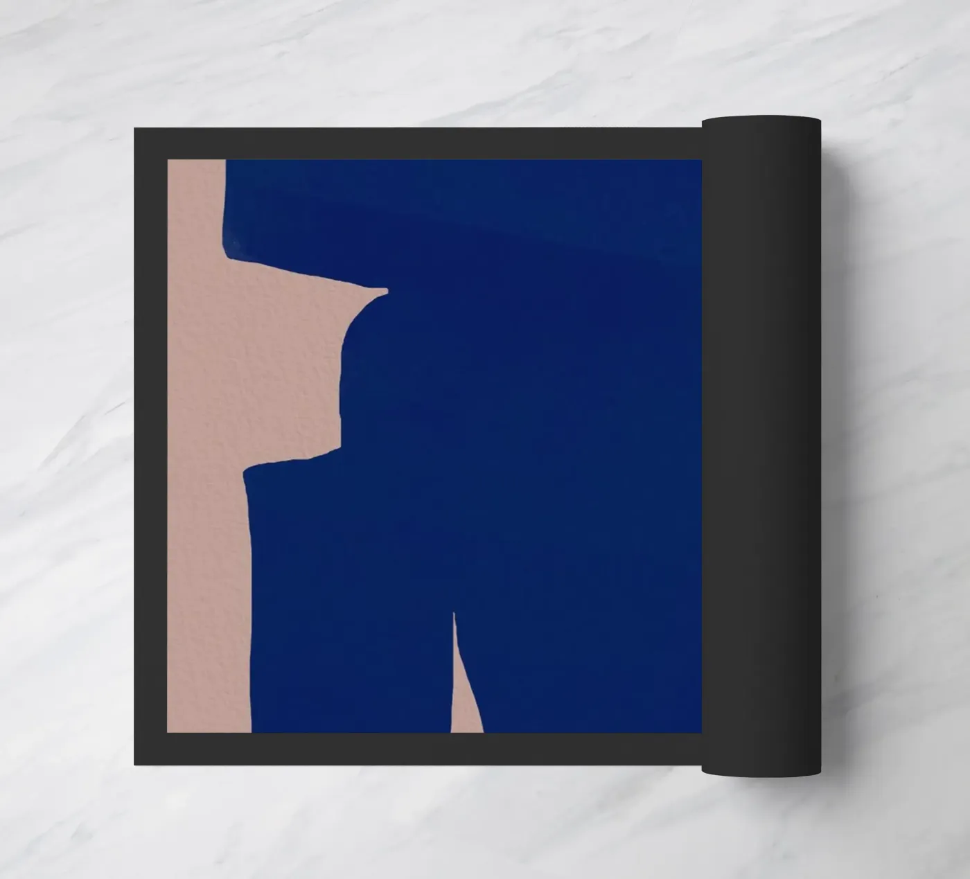Large minimal shape abstract doormat by Little Dean