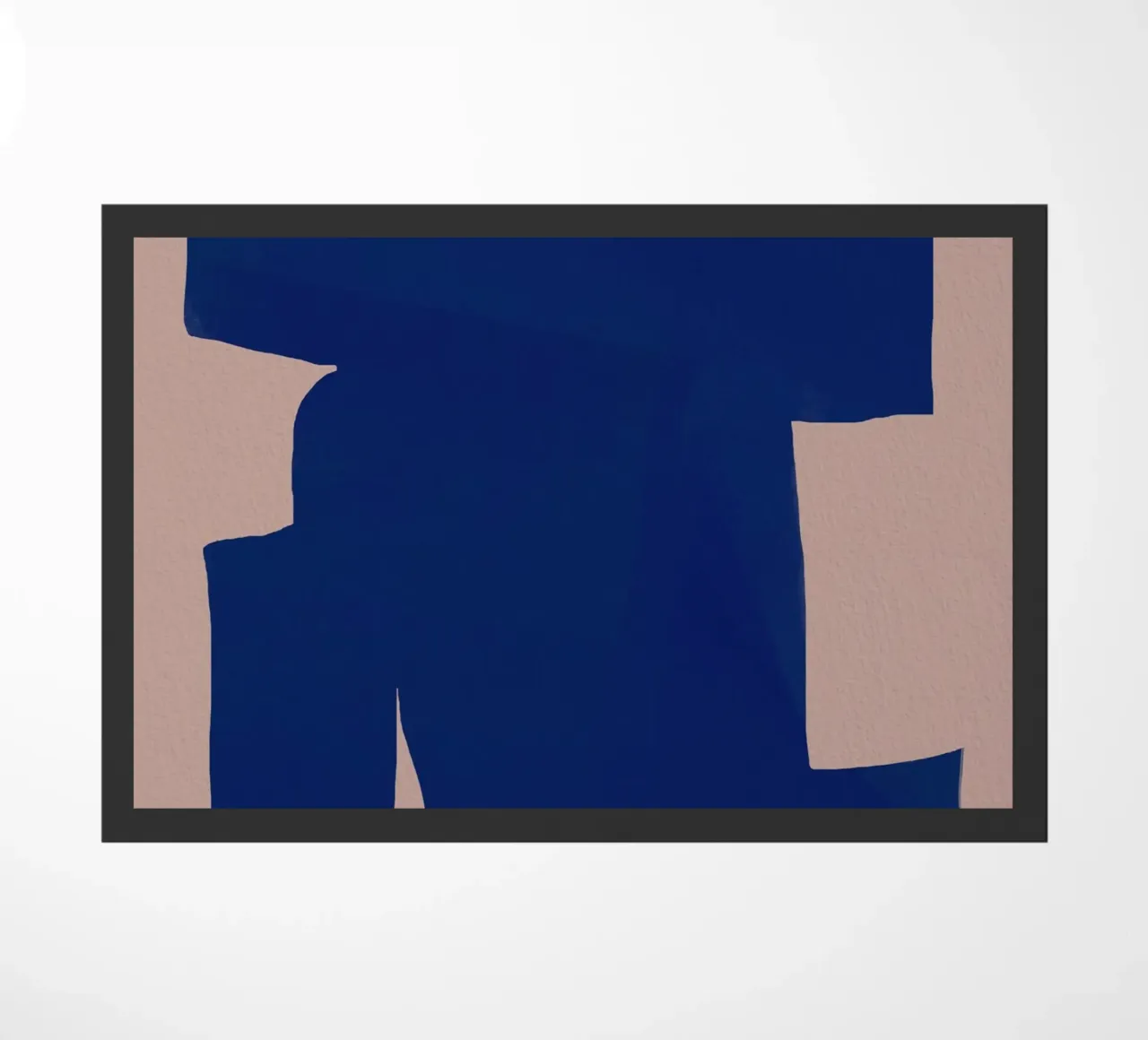 Large minimal shape abstract doormat by Little Dean