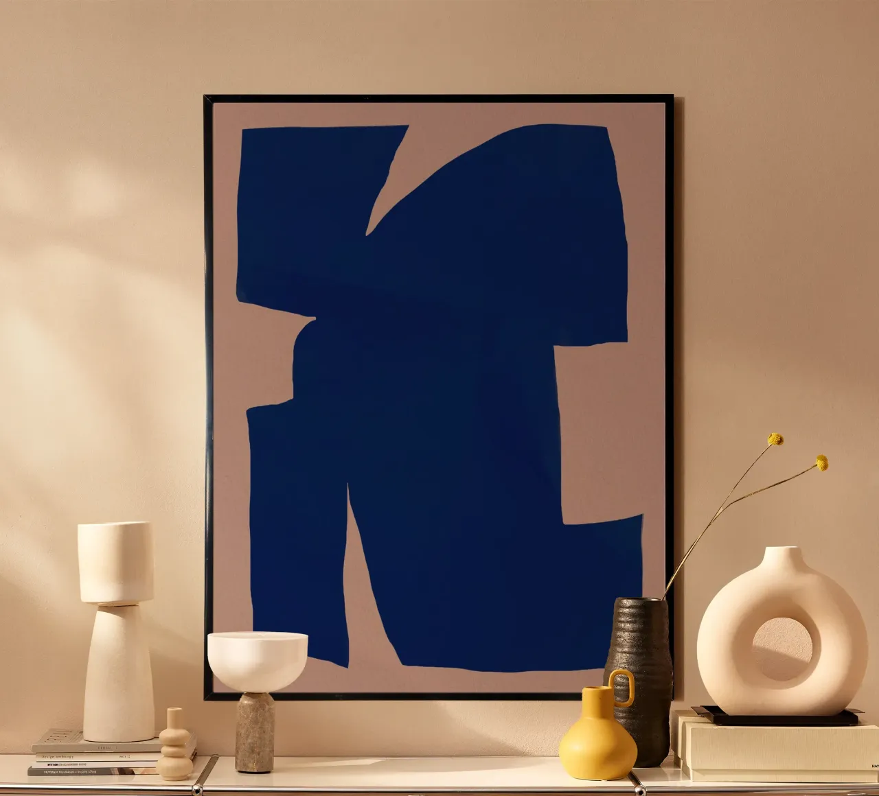 Grande forma minimale astratta poster con telaio in plastica da Little Dean