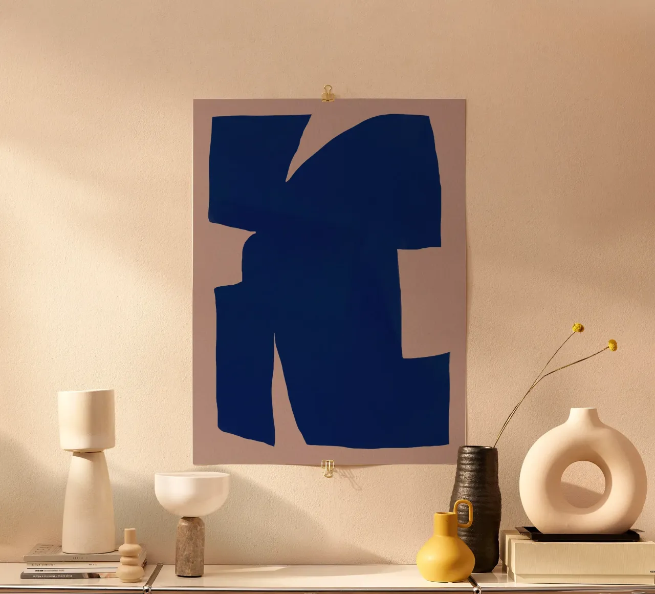 Grande forma minimale astratta poster con telaio in plastica da Little Dean