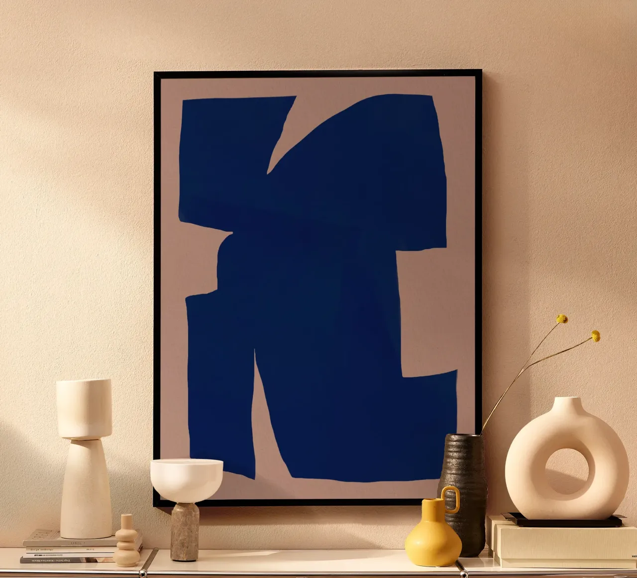 Grande forma minimale astratta poster con telaio in plastica da Little Dean