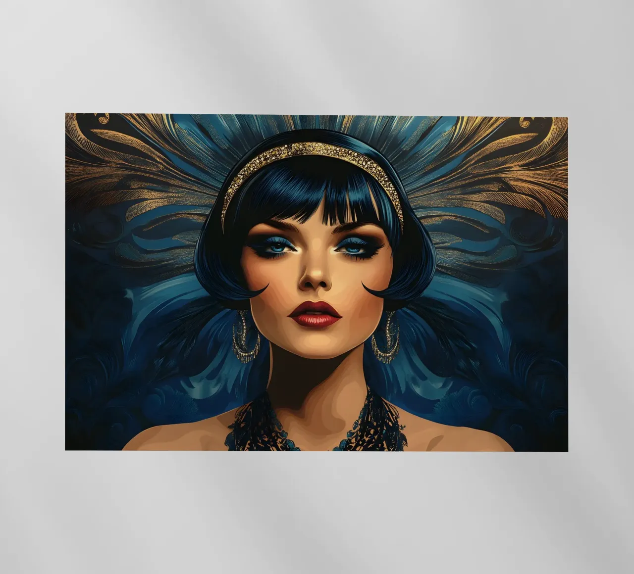 Sogno Art Déco in blu pellicola backlit da M-Ulrich-Digital Art