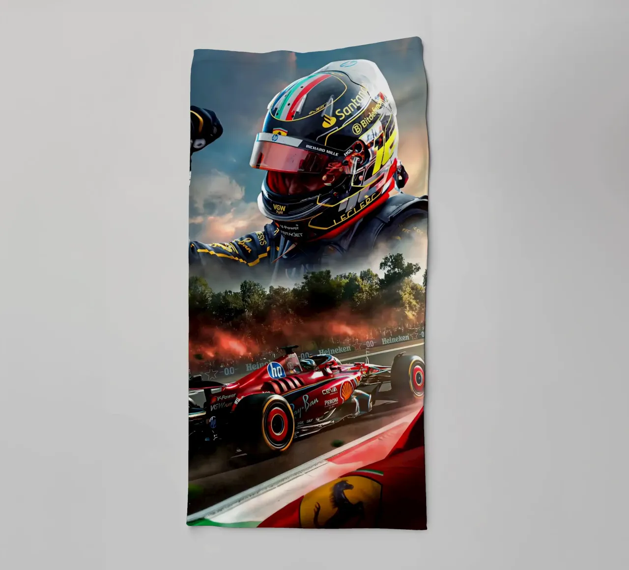 Charles Leclerc asciugamano da bagno da Agus Creative