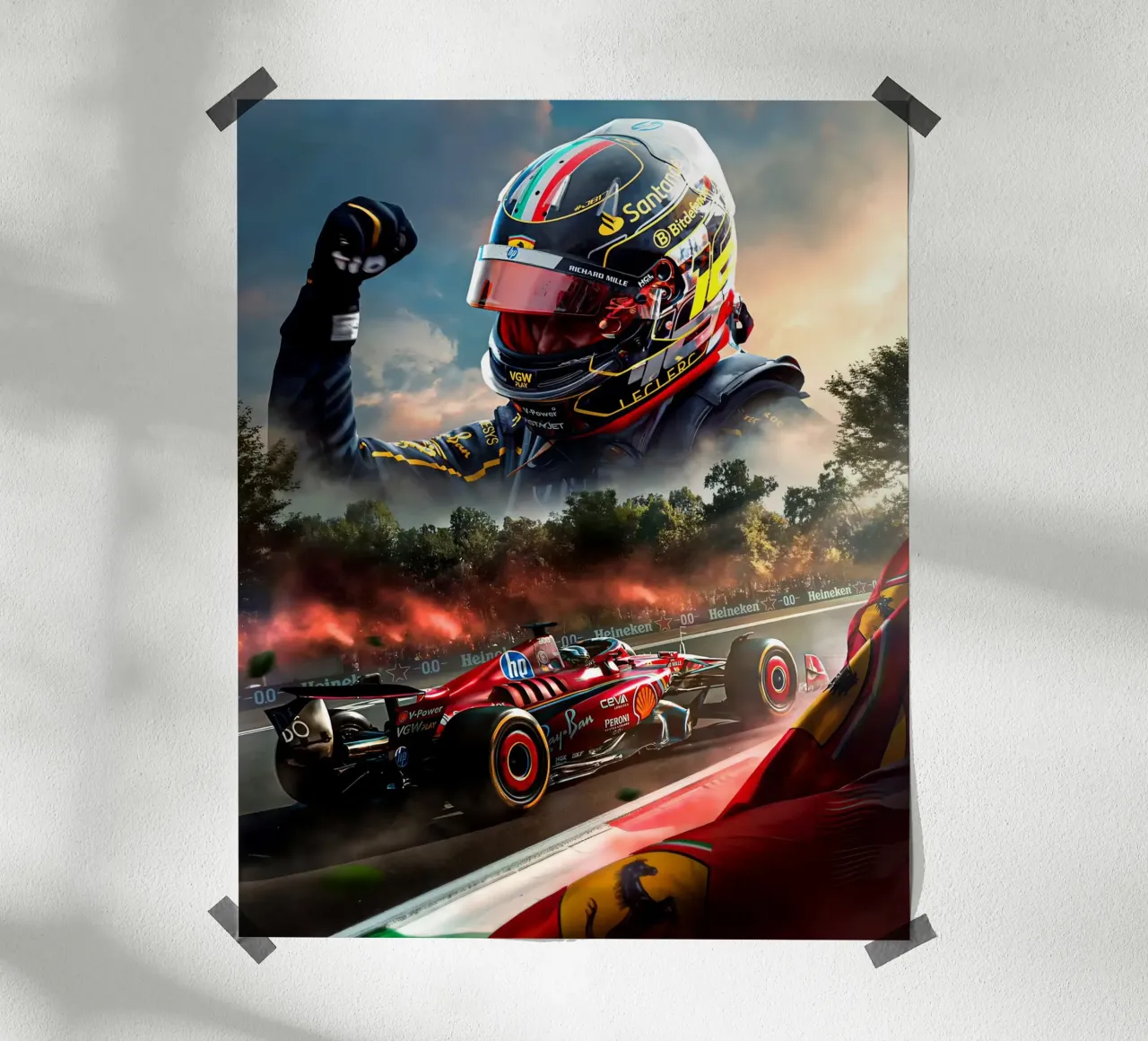 Charles Leclerc carta hahnemühle da Agus Creative
