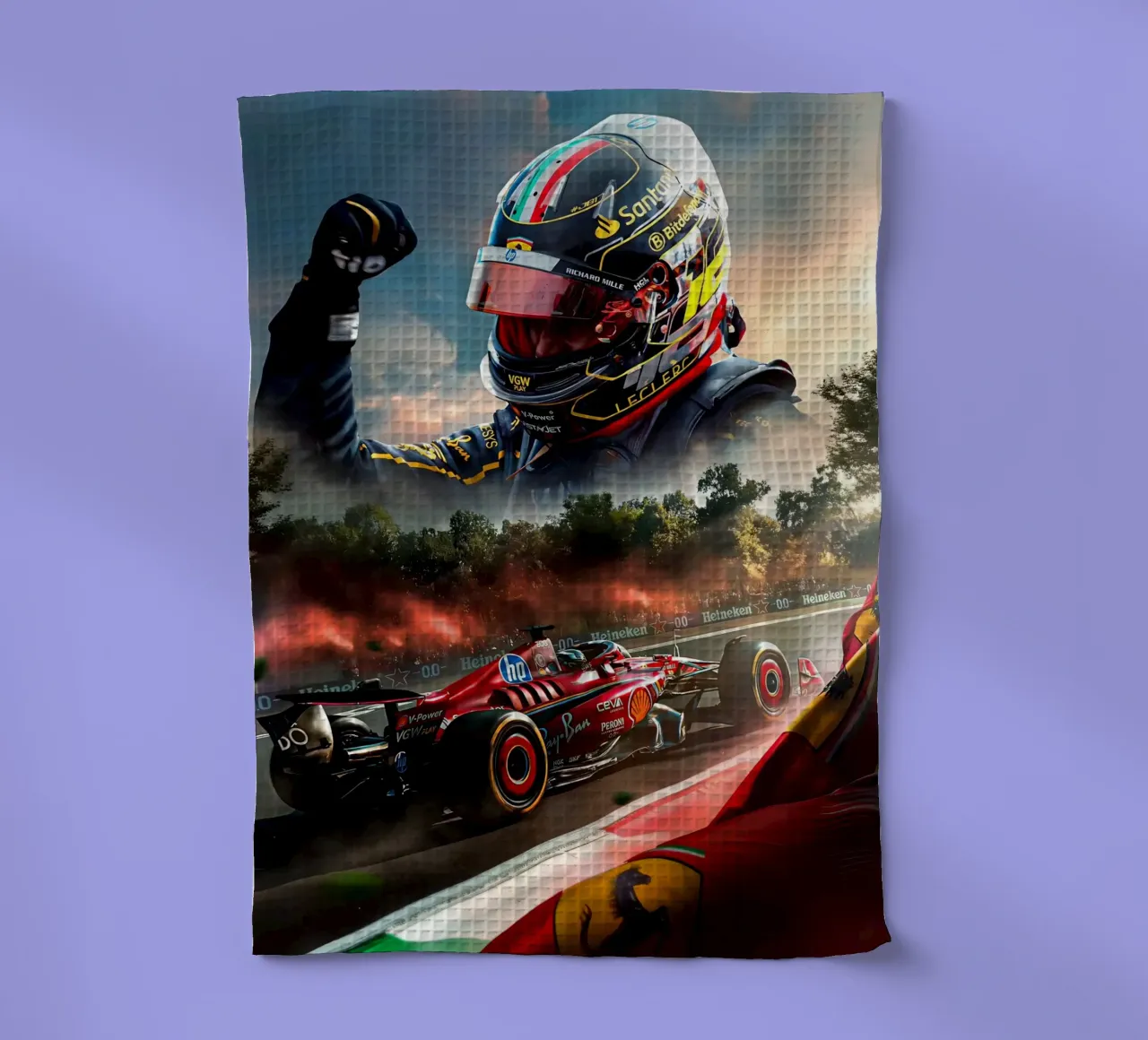Charles Leclerc canovaccio da cucina da Agus Creative