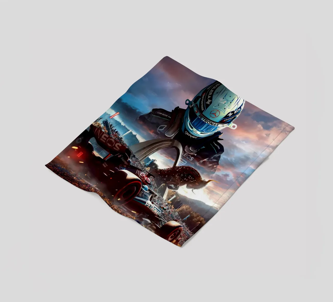 George Russell coperta in pile da Agus Creative