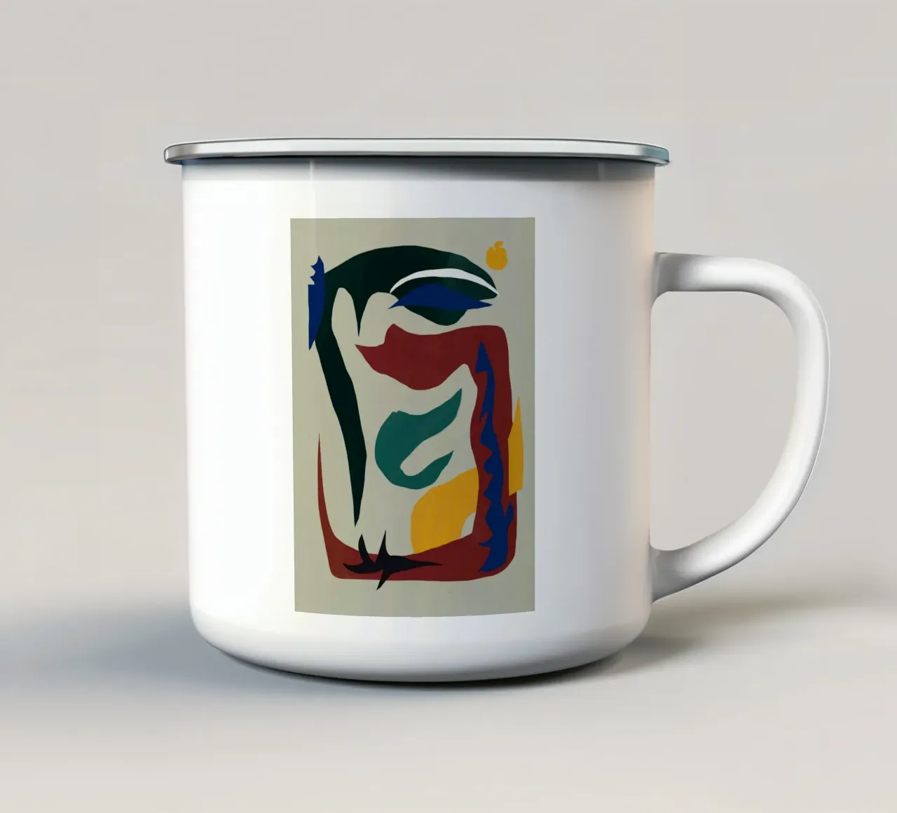 Disposizione di ritagli di carta tazza in smalto da Little Dean