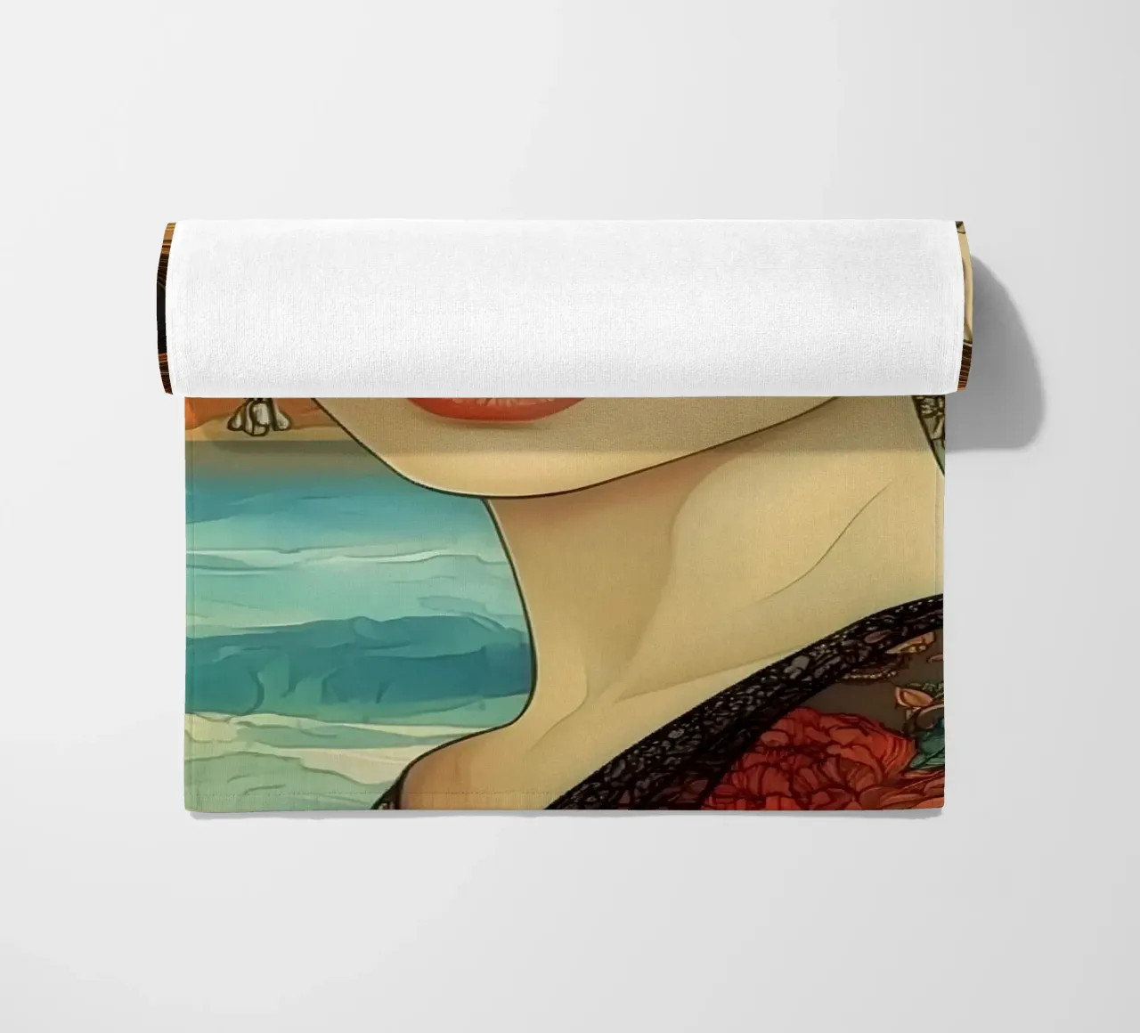 La dea del mare in un sogno Art Nouveau telo mare da M-Ulrich-Digital Art