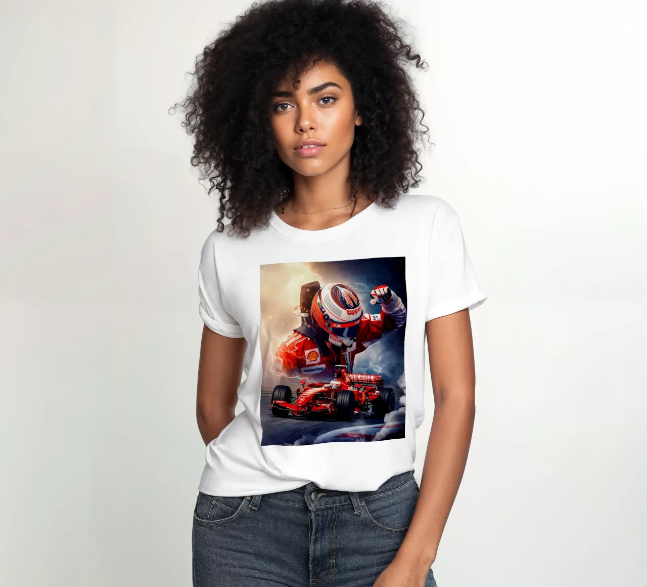 Kimi Räikkönen women's fitted t-shirt by Agus Creative
