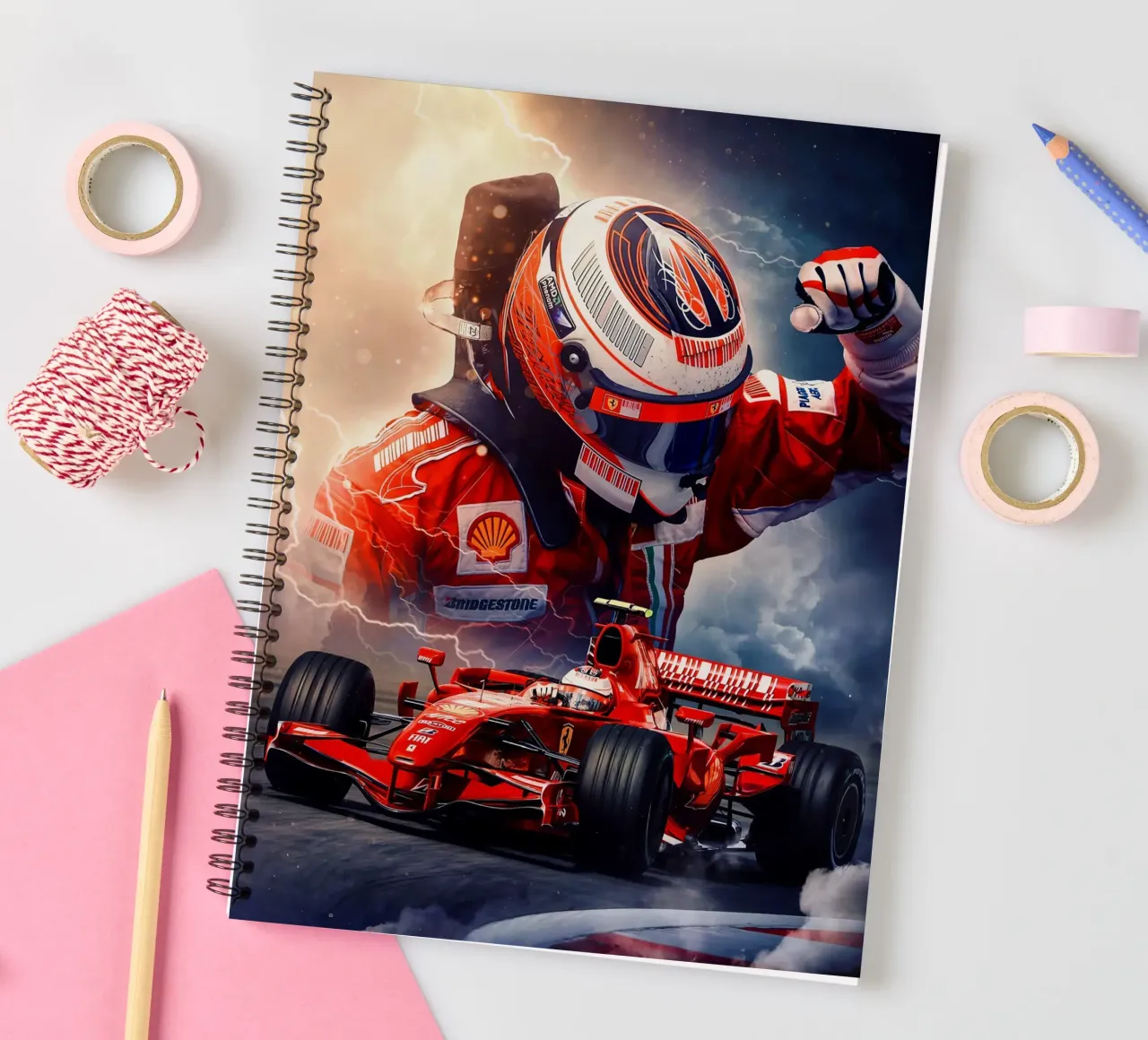 Kimi Räikkönen spiral notebook by Agus Creative
